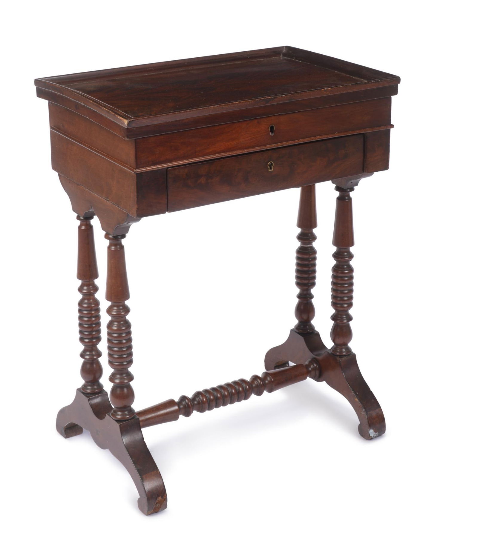 SMALL ENGLISH LIFT TOP SEWING TABLE (1 of 4)