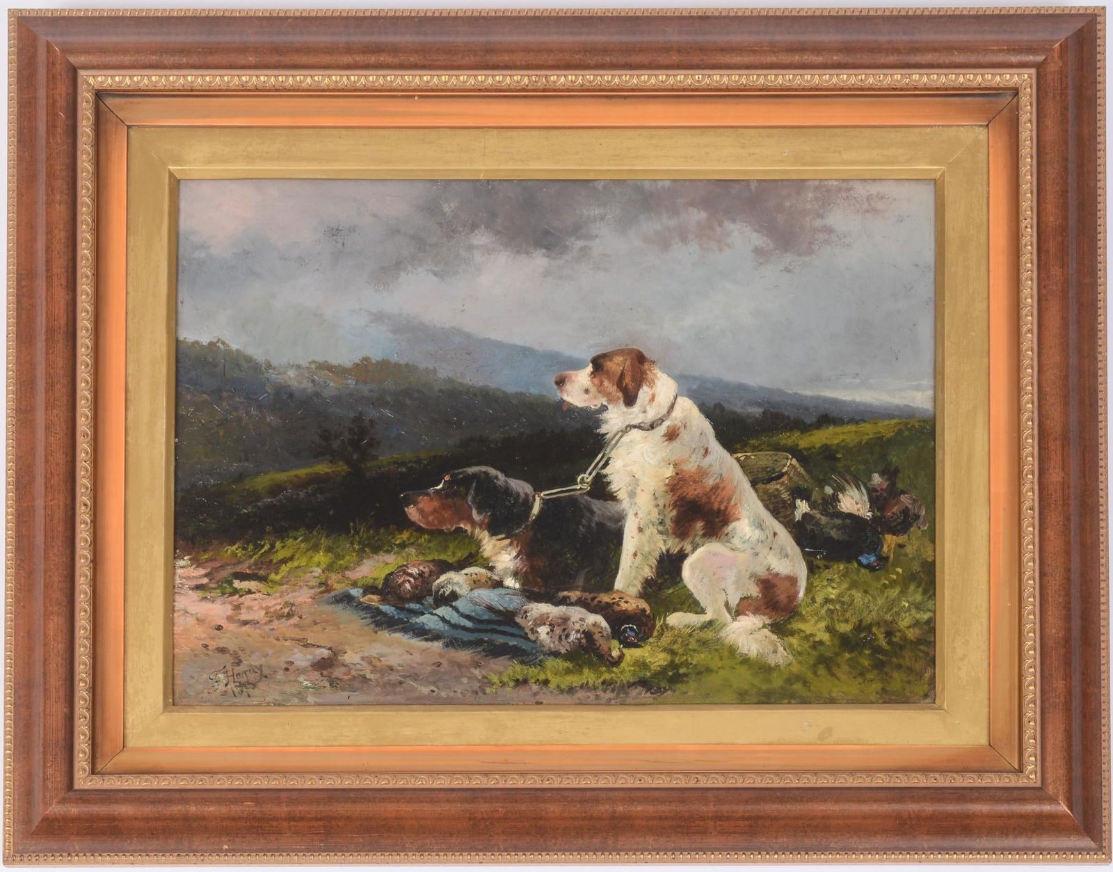 F. HARDY PORTRAIT OF TWO DOGS AFTER THE HUNT (1 of 2)