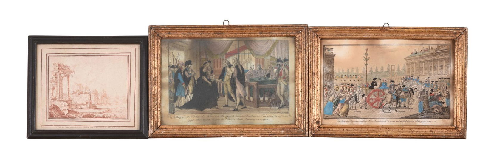 THREE 18TH CENTURY FRENCH PRINTS. (1 of 5)