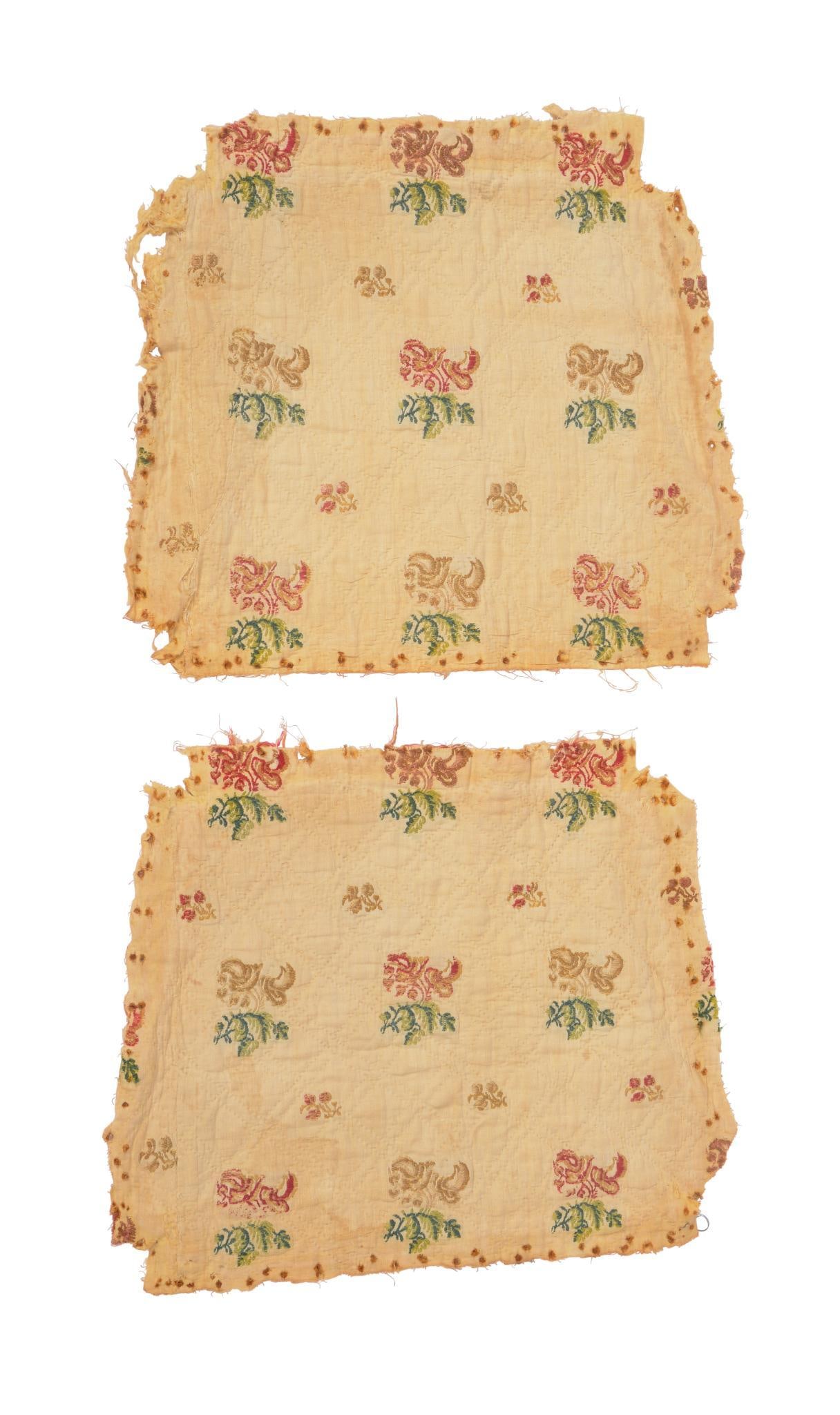 PAIR OF 18TH CENTURY EMBROIDERED SEAT COVERS (1 of 2)