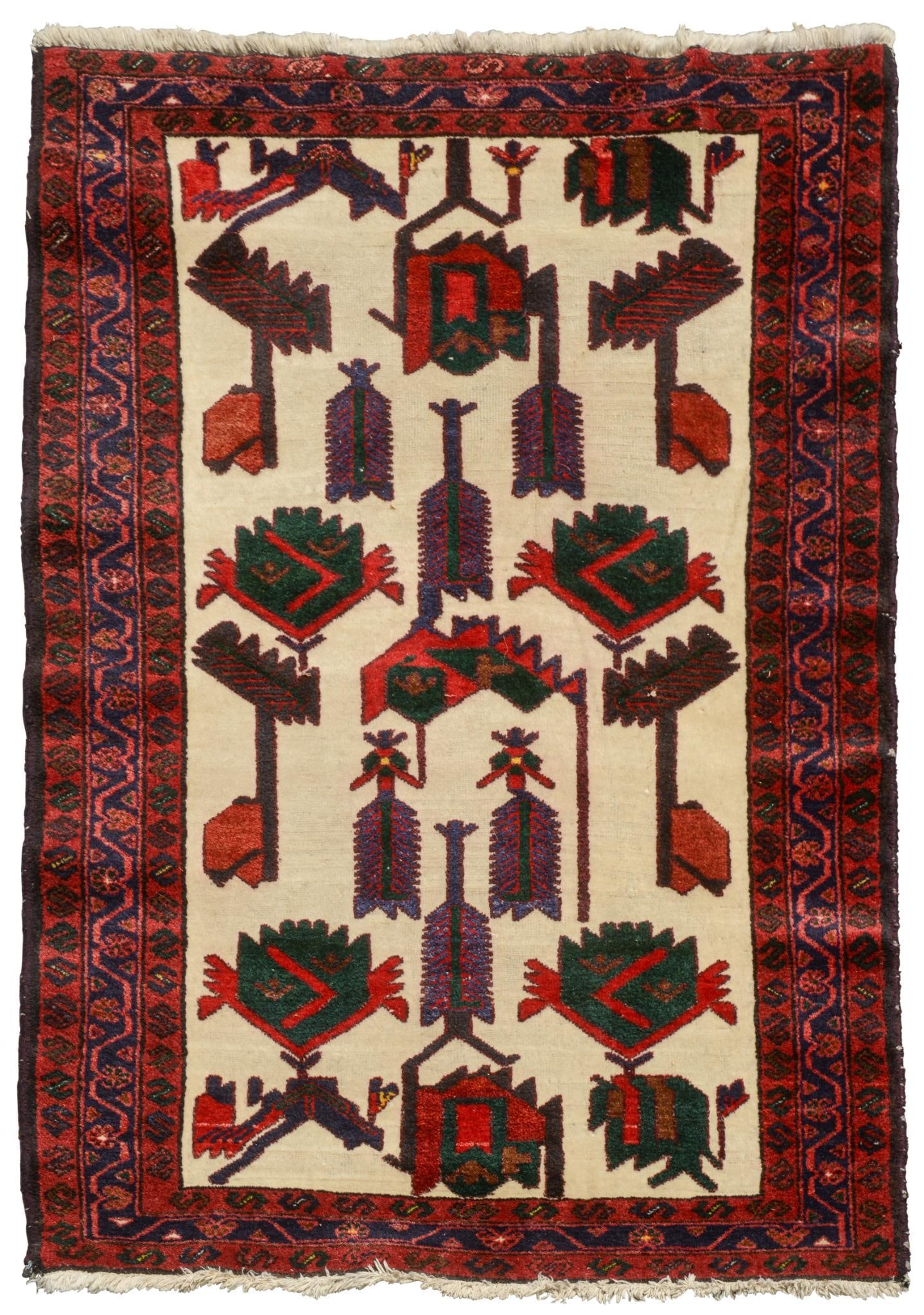 HANDWOVEN ORIENTAL CARPET. (1 of 2)