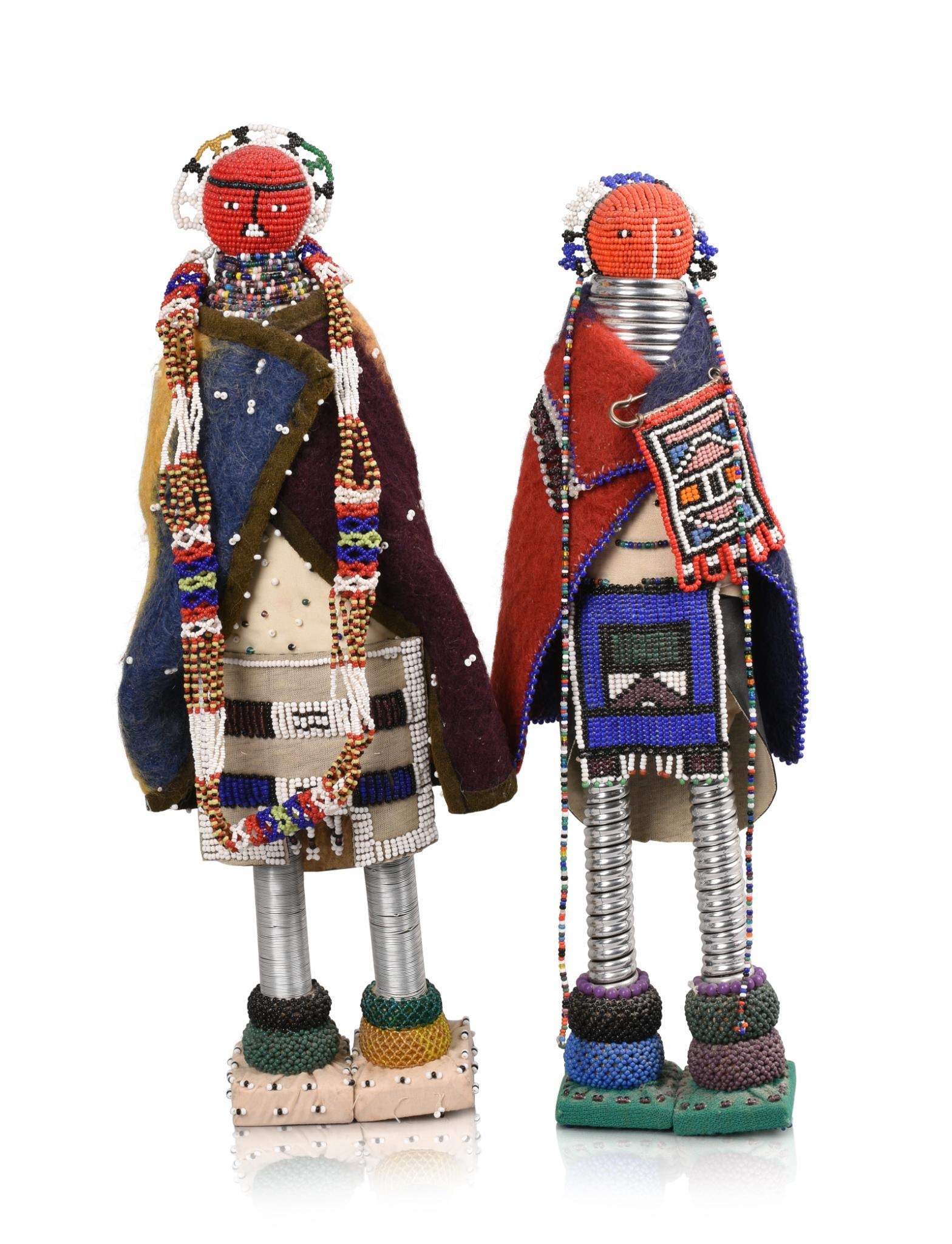 TWO CONTEMPORARY AFRICAN DOLLS (1 of 6)