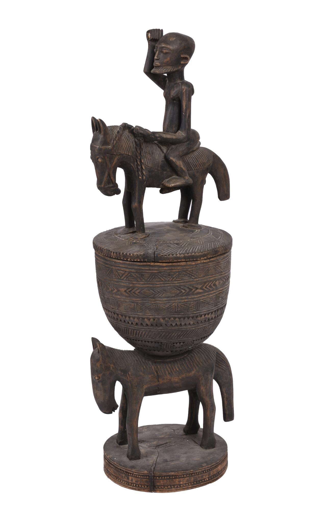 DOGON WOOD CARVED RITUAL VESSEL (1 of 6)