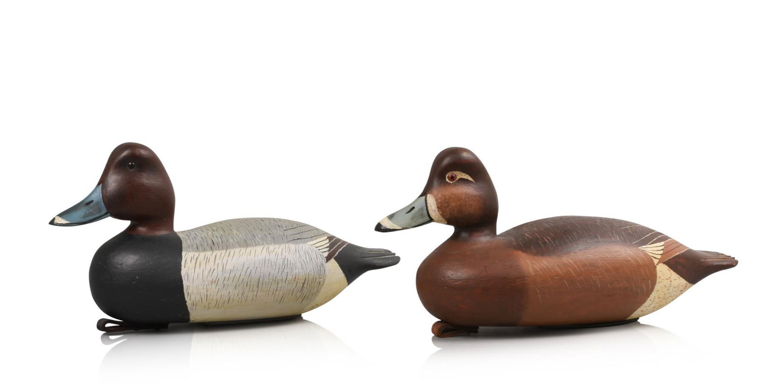 PAIR OF  ED "MIM" CORRADETTI REDHEAD DECOYS (1 of 5)