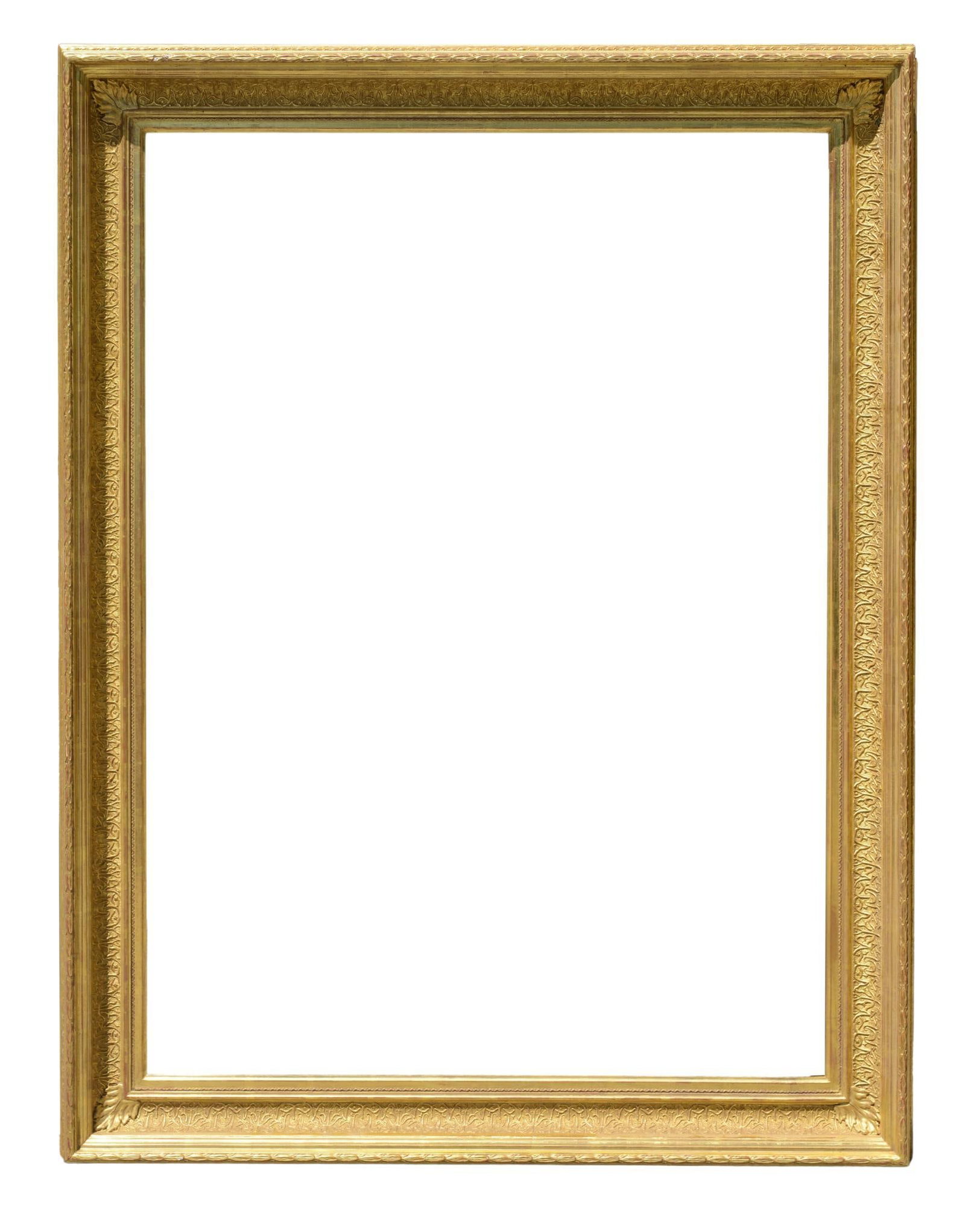 Large Giltwood Frame: Bevel 47.5 x 34.25 inches, overall 55 x 41.5 inches.