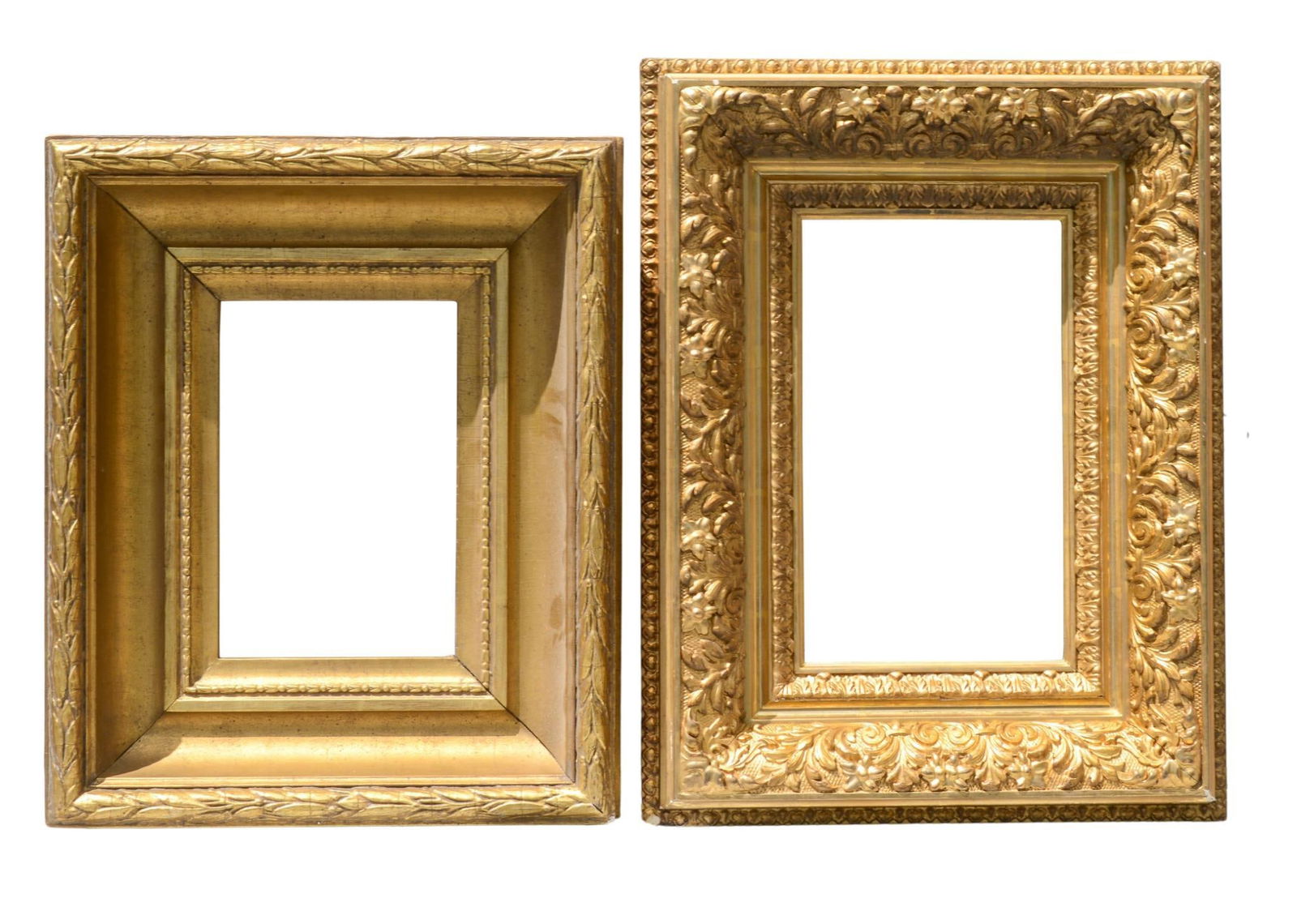 Two Small Carved Giltwood Frames. (1 of 2)
