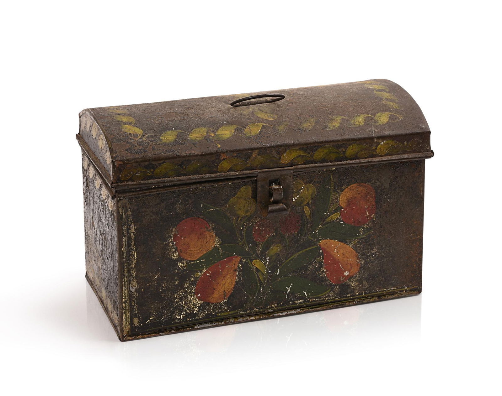 American Painted Tinware Document Box. (1 of 5)