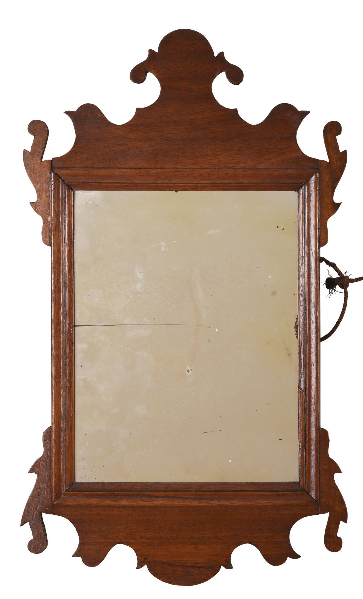 Diminutive 19th Century Chippendale Mirror. (1 of 2)