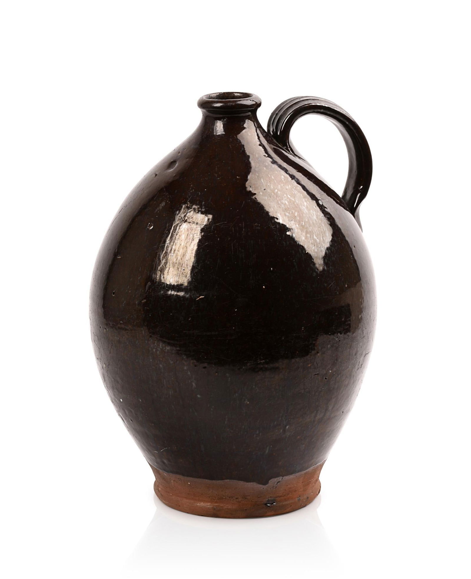 Large 19th Century Redware Jug.: Height 15 inches. Excellent condition.