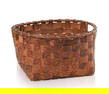 Woven Ash Bucket With Pyrography Leaf Decoration.
