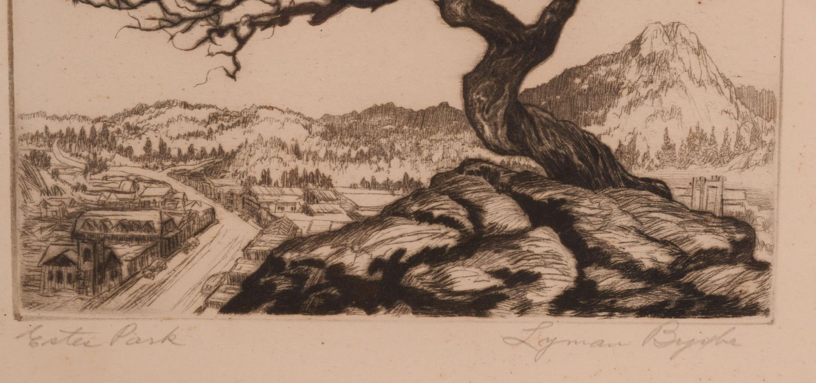 Two Lyman Byxbe Etchings. (1 of 4)