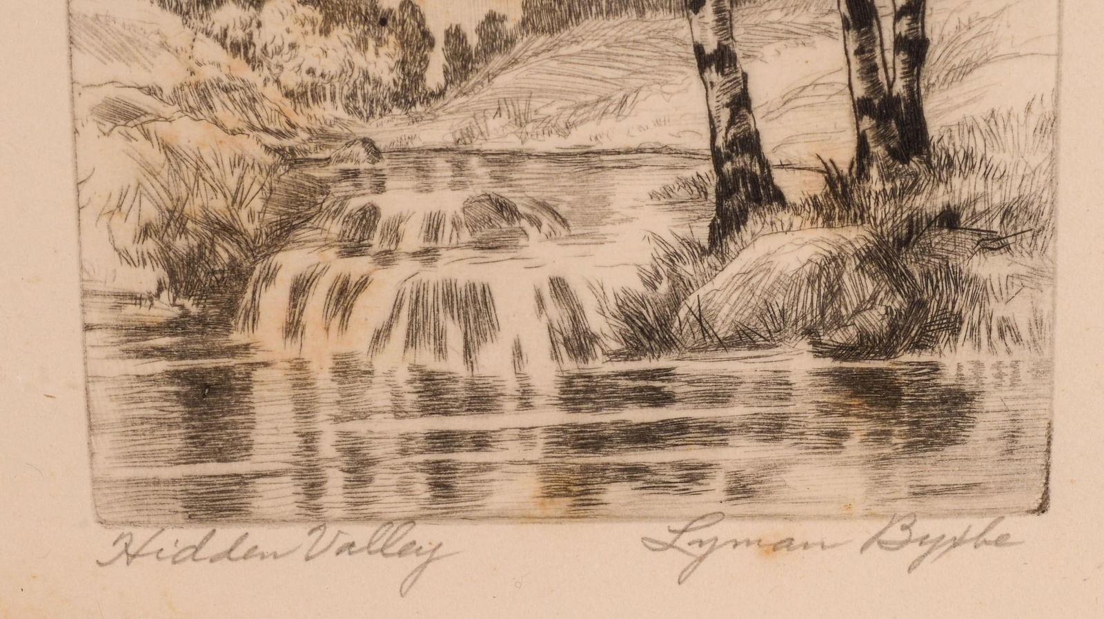 Two Lyman Byxbe Etchings. (1 of 4)