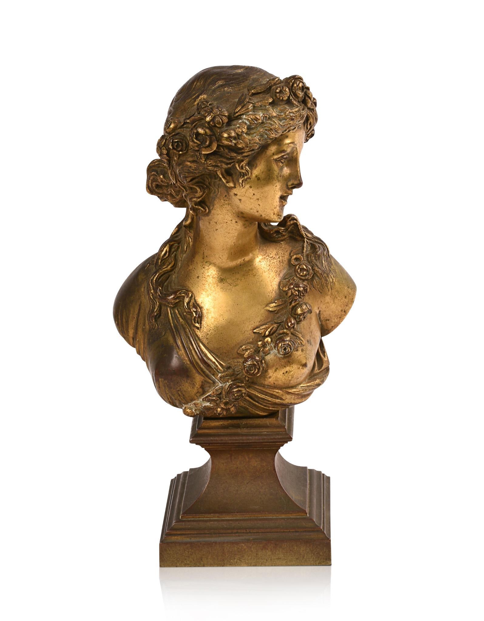 Grand Tour Style Bronze Bust of a Woman. (1 of 6)