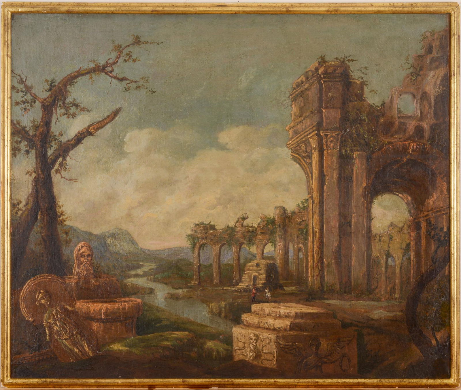 19th Century Continental Landscape With Ruins. (1 of 2)