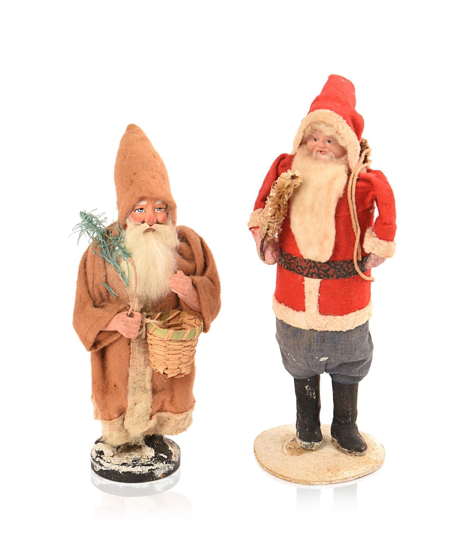 Composition Belsnickel and Santa Figures. (1 of 4)