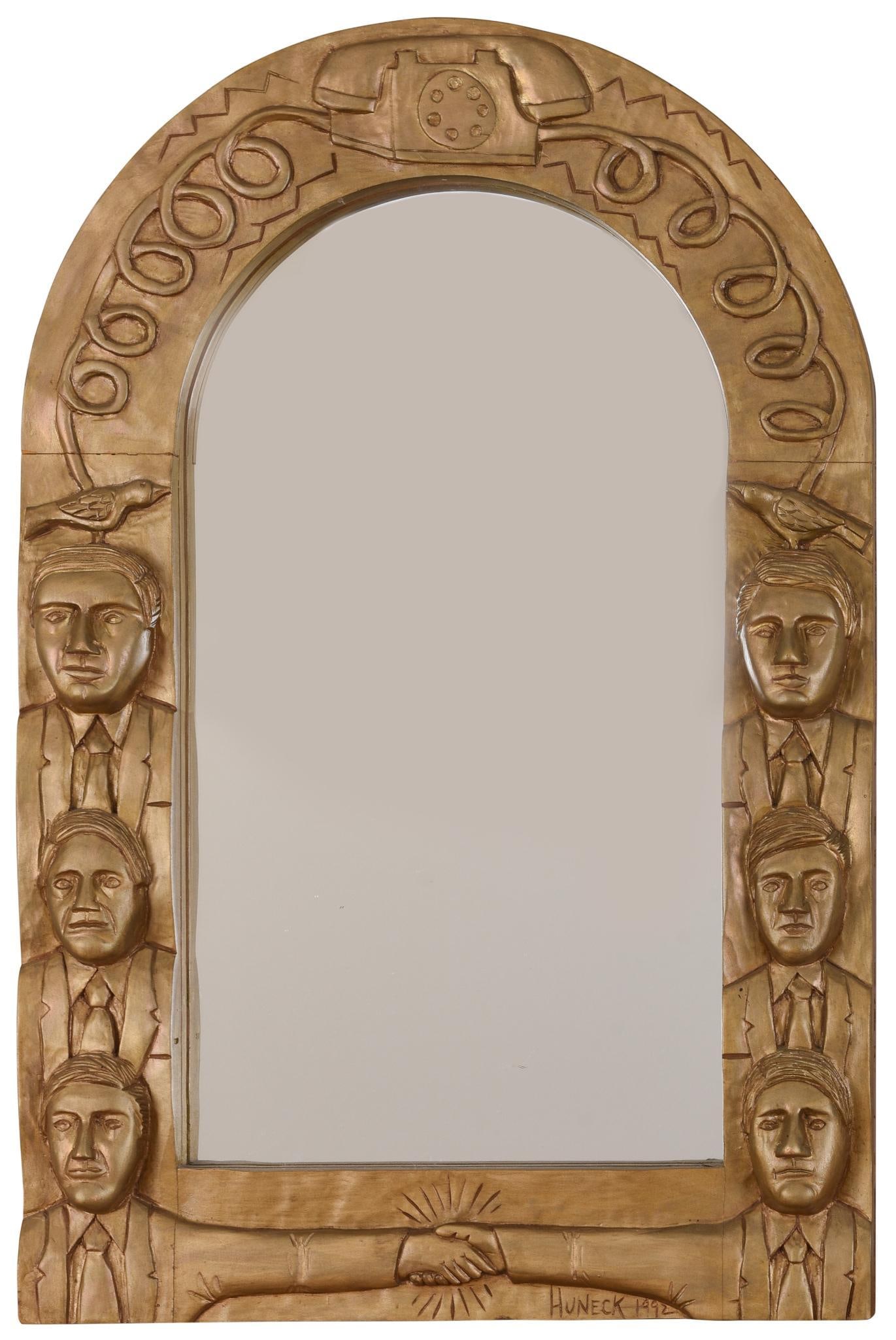 Stephen Huneck (1948-2010). Businessman Mirror. (1 of 3)