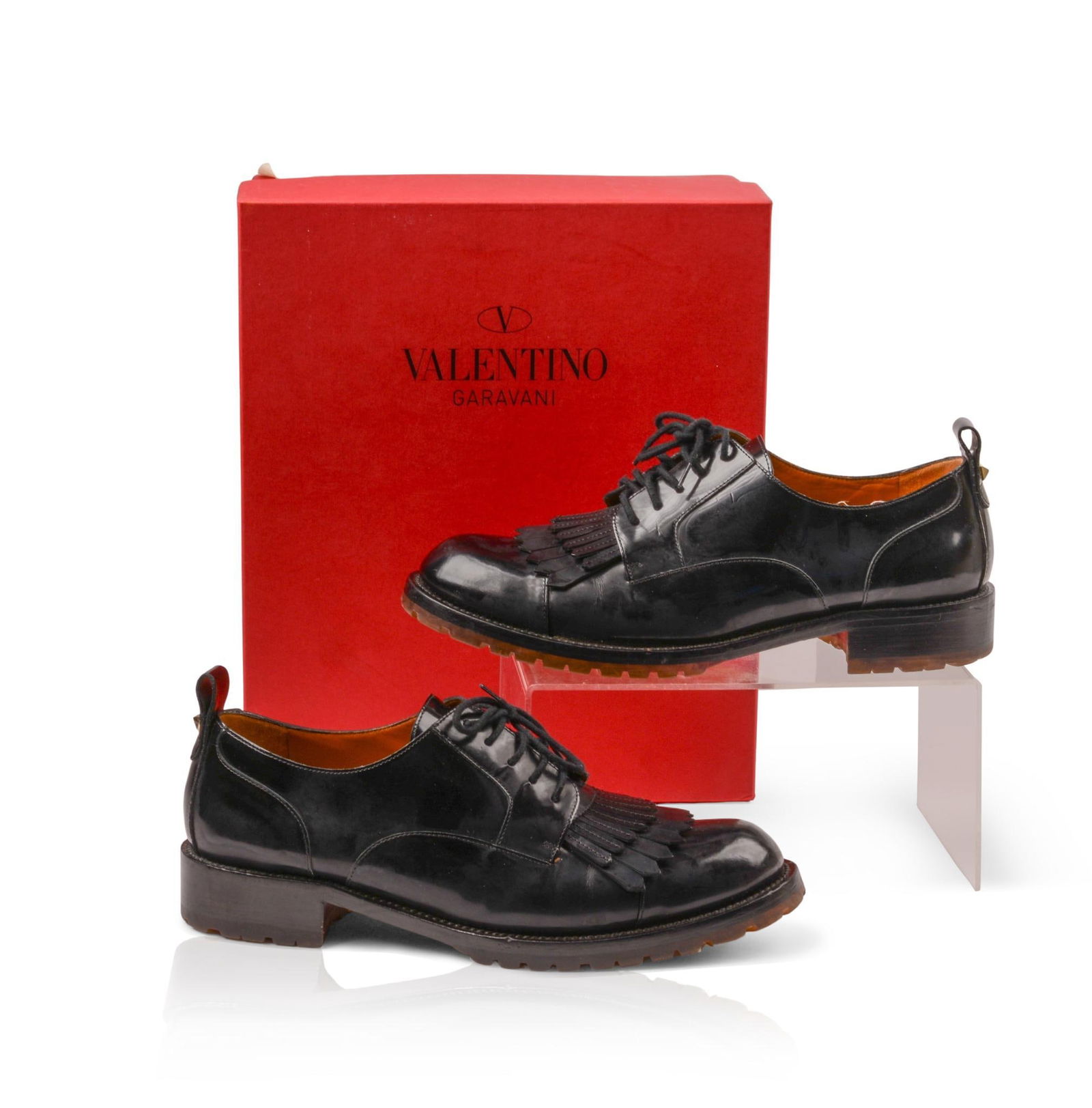 Valentino Oxfords With Fringe, Size 39.5: In original box, with dust bag, good condition.