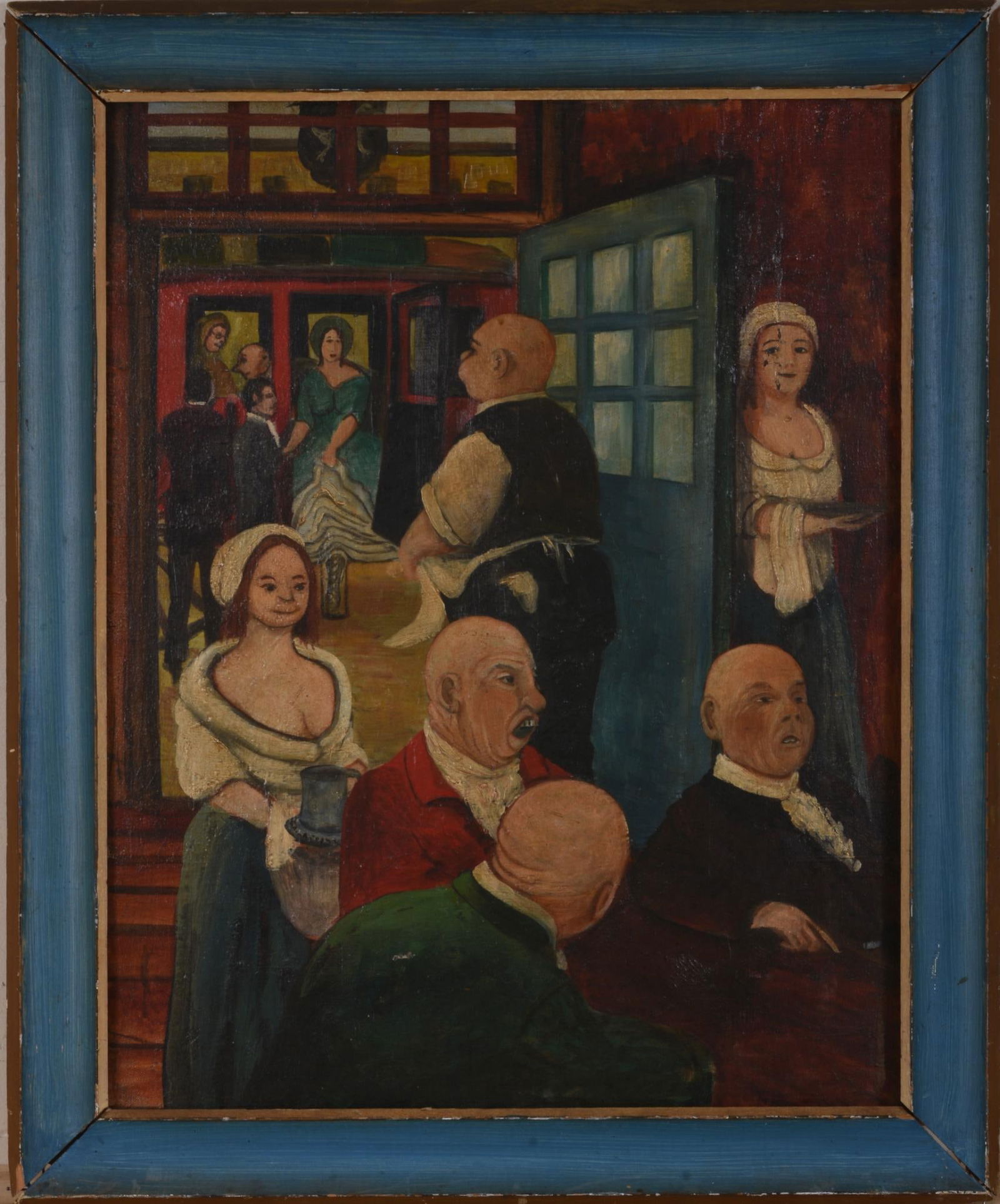 Gloria Laposka (1922 - 2015) Tavern Scene (1 of 3)
