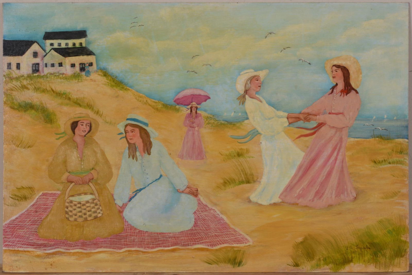 Gloria Laposka (1922 - 2015) Woman on a Beach (1 of 3)