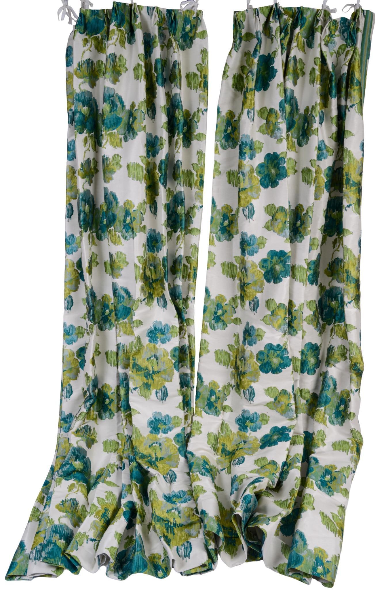 Four High Quality Designer Curtain Panels.: Each 94 x 48 inches. Excellent condition, just cleaned.