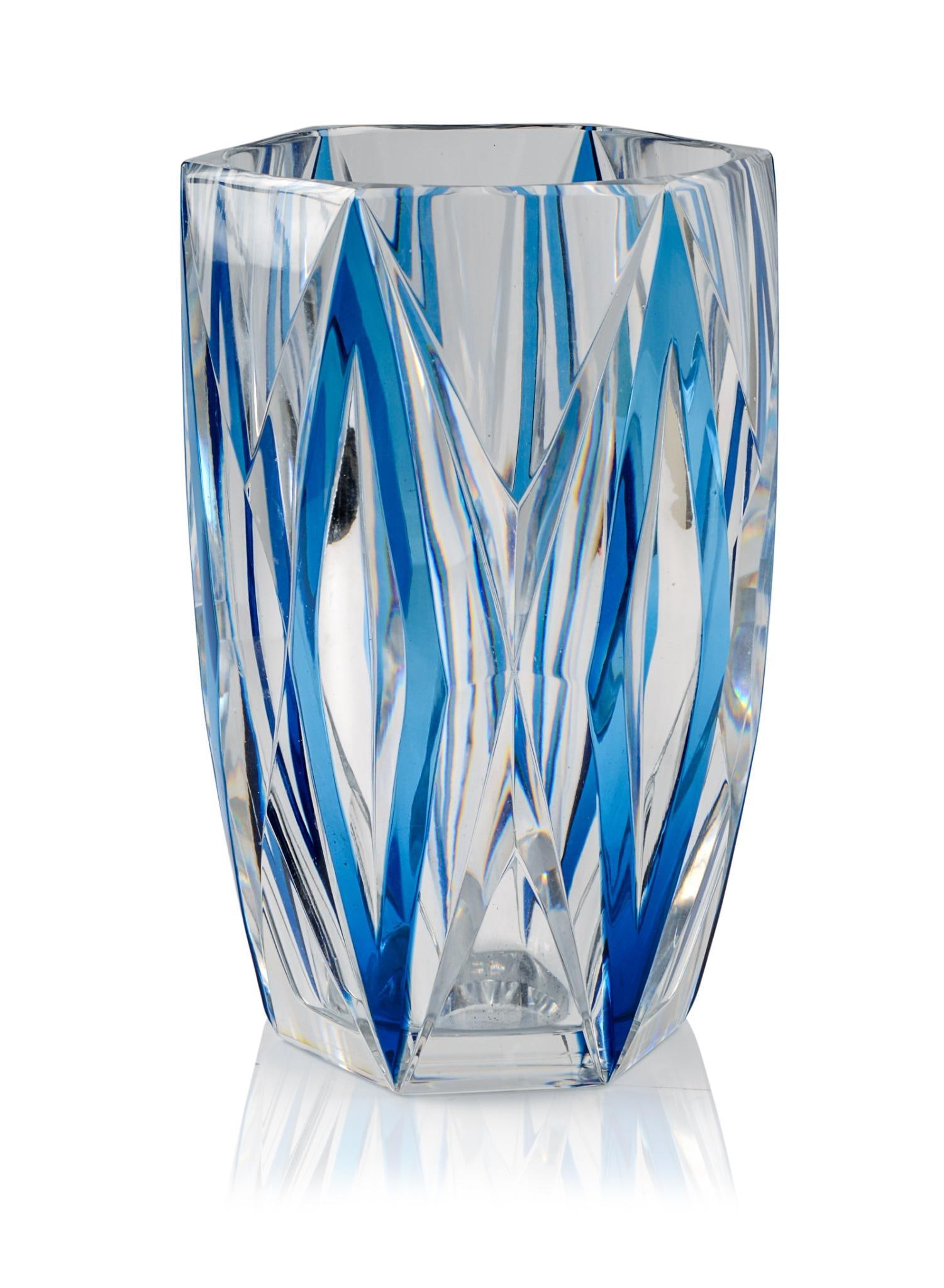 Val St. Lambert Art Deco Crystal Vase. (1 of 4)