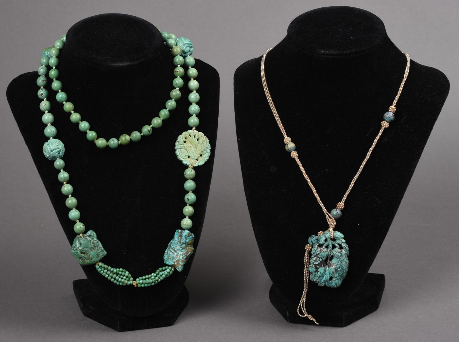 Two Chinese Turquoise Necklaces (1 of 5)