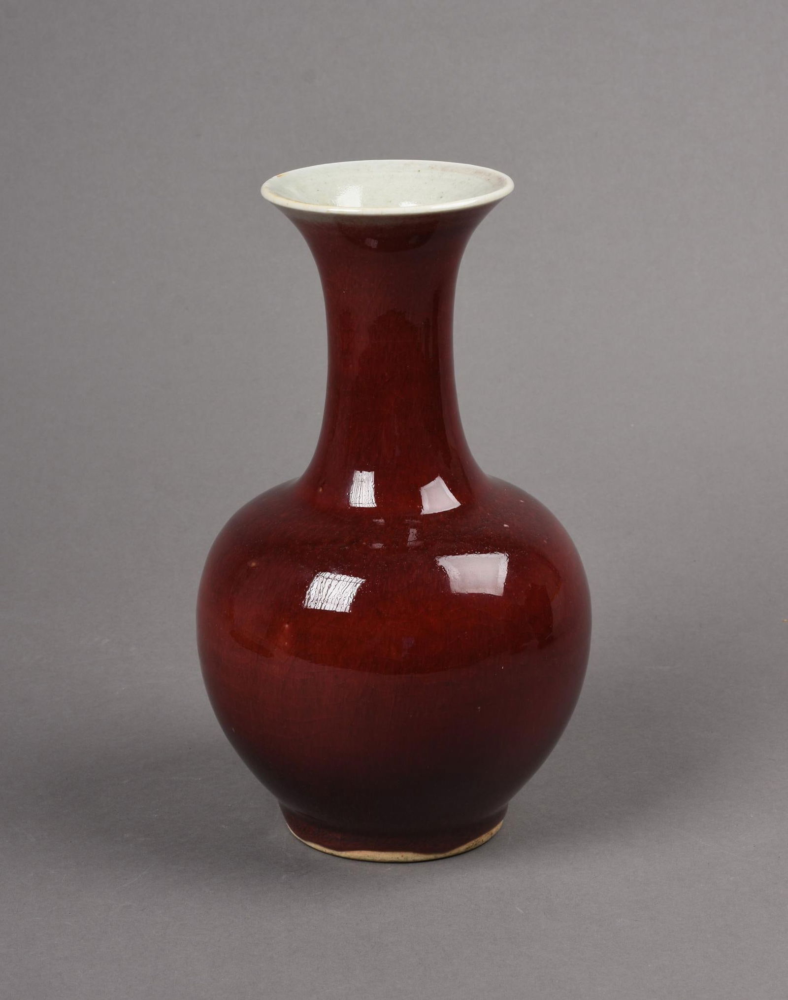 Chinese Copper Red Glaze Porcelain Vase (1 of 5)