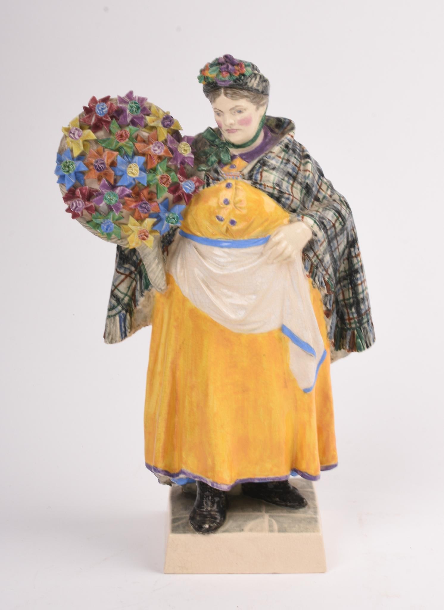 Charles Vyse Chelsea Pottery Figure. The Windmill Woman. (1 of 6)