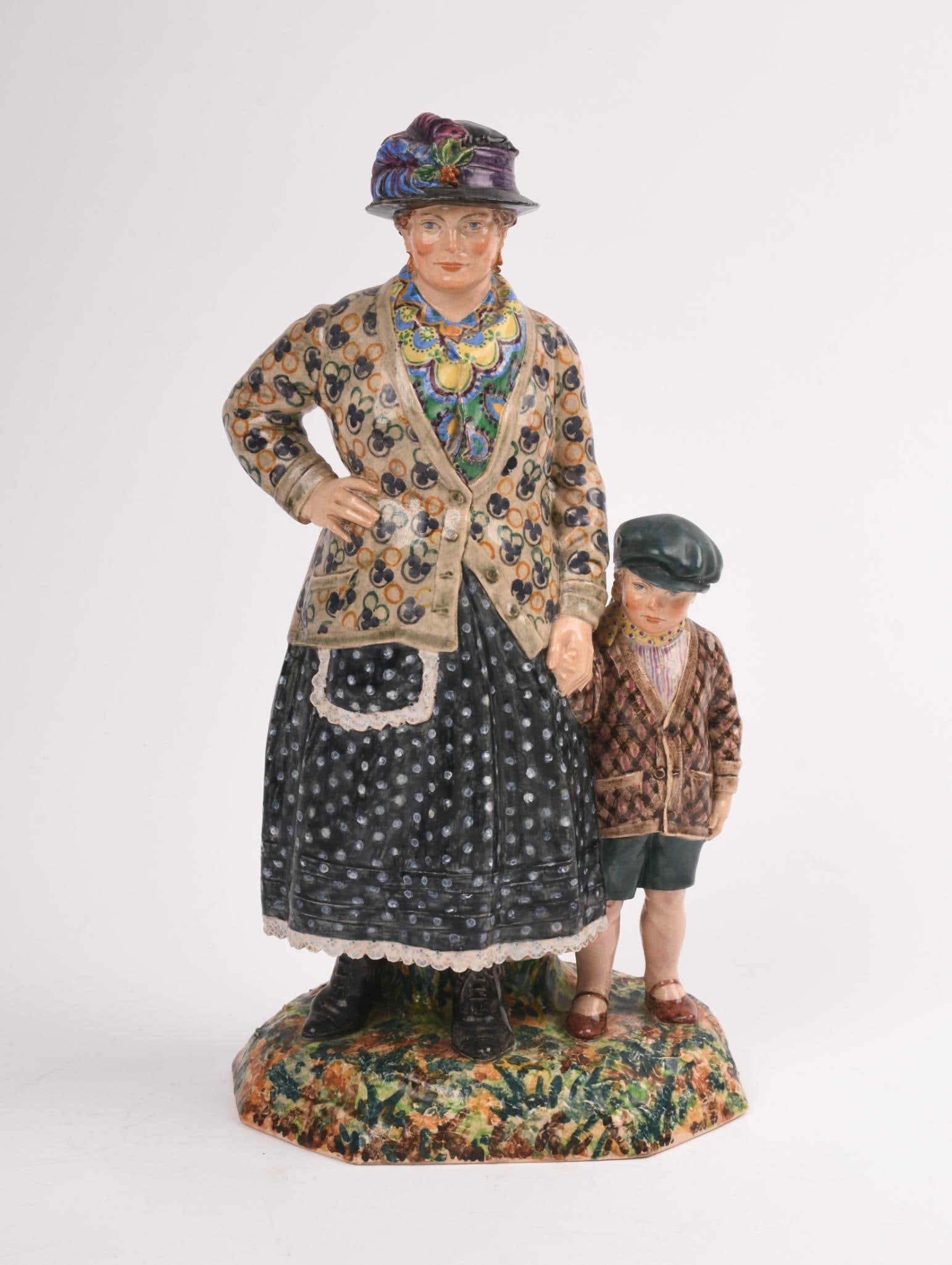 Charles Vyse Chelsea Pottery Figure. Barnet Fair. (1 of 5)