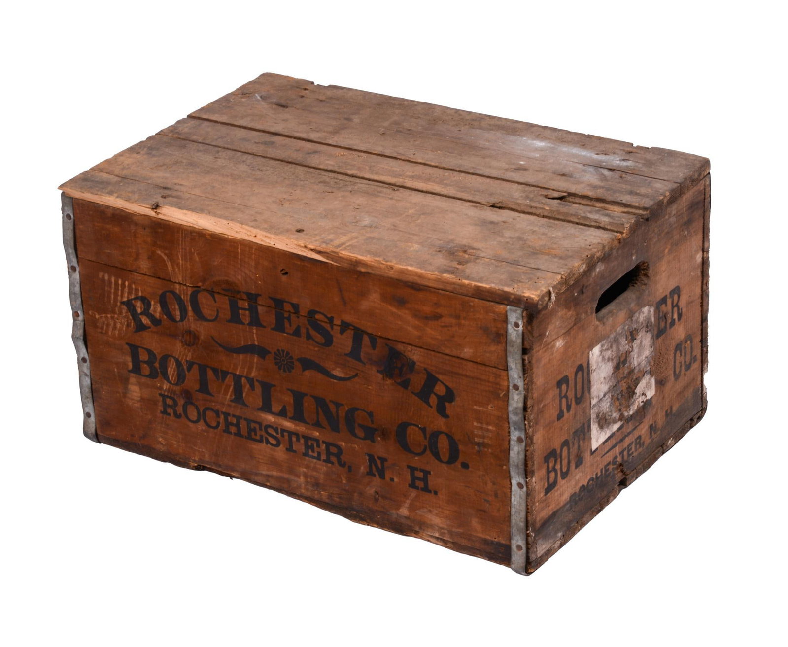 Rochester, NH Bottling Company Soda Box.: With original 1903 label. Height 11 inches.