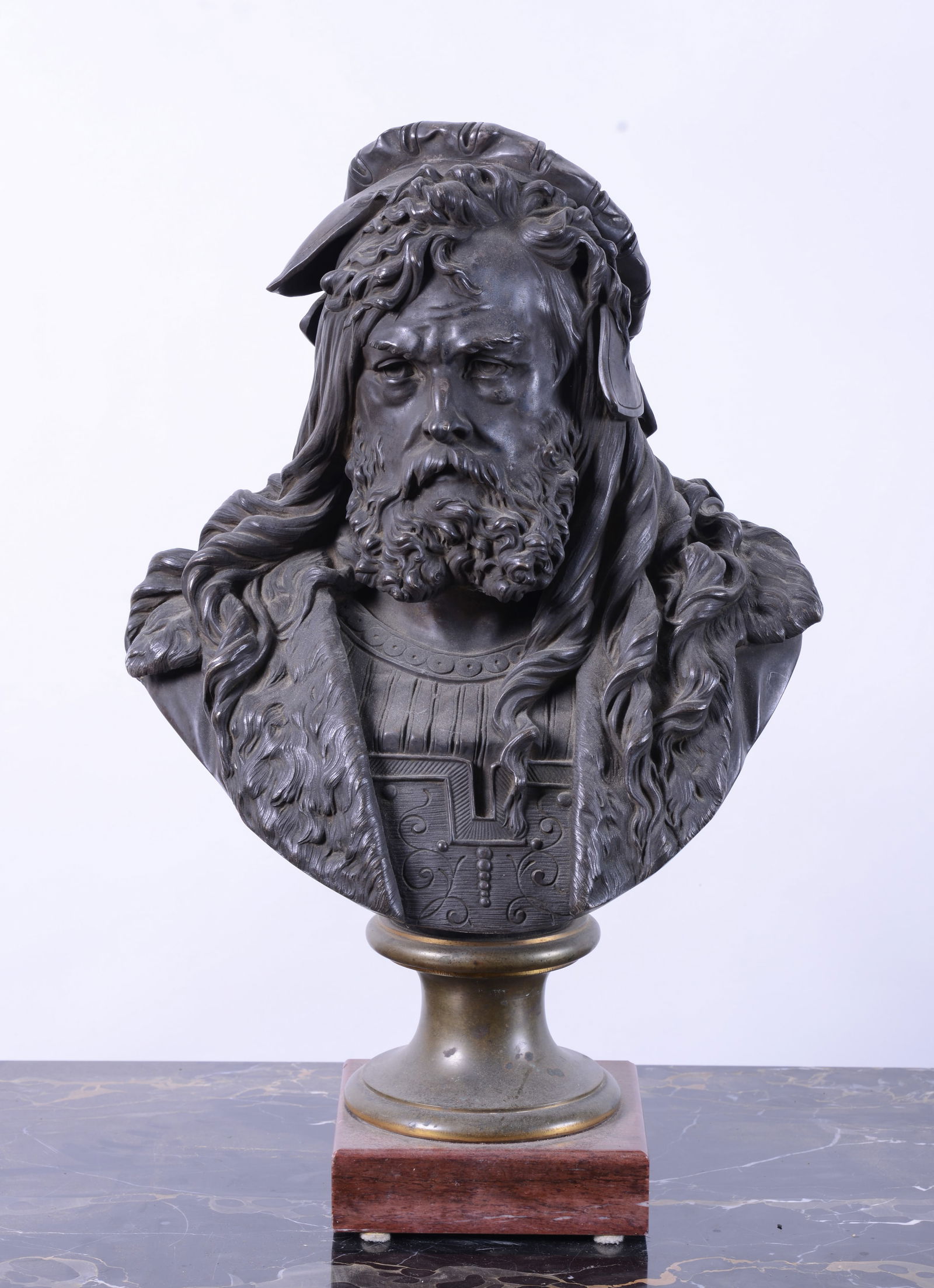 Cast Bronze Bust of a Man. (1 of 6)