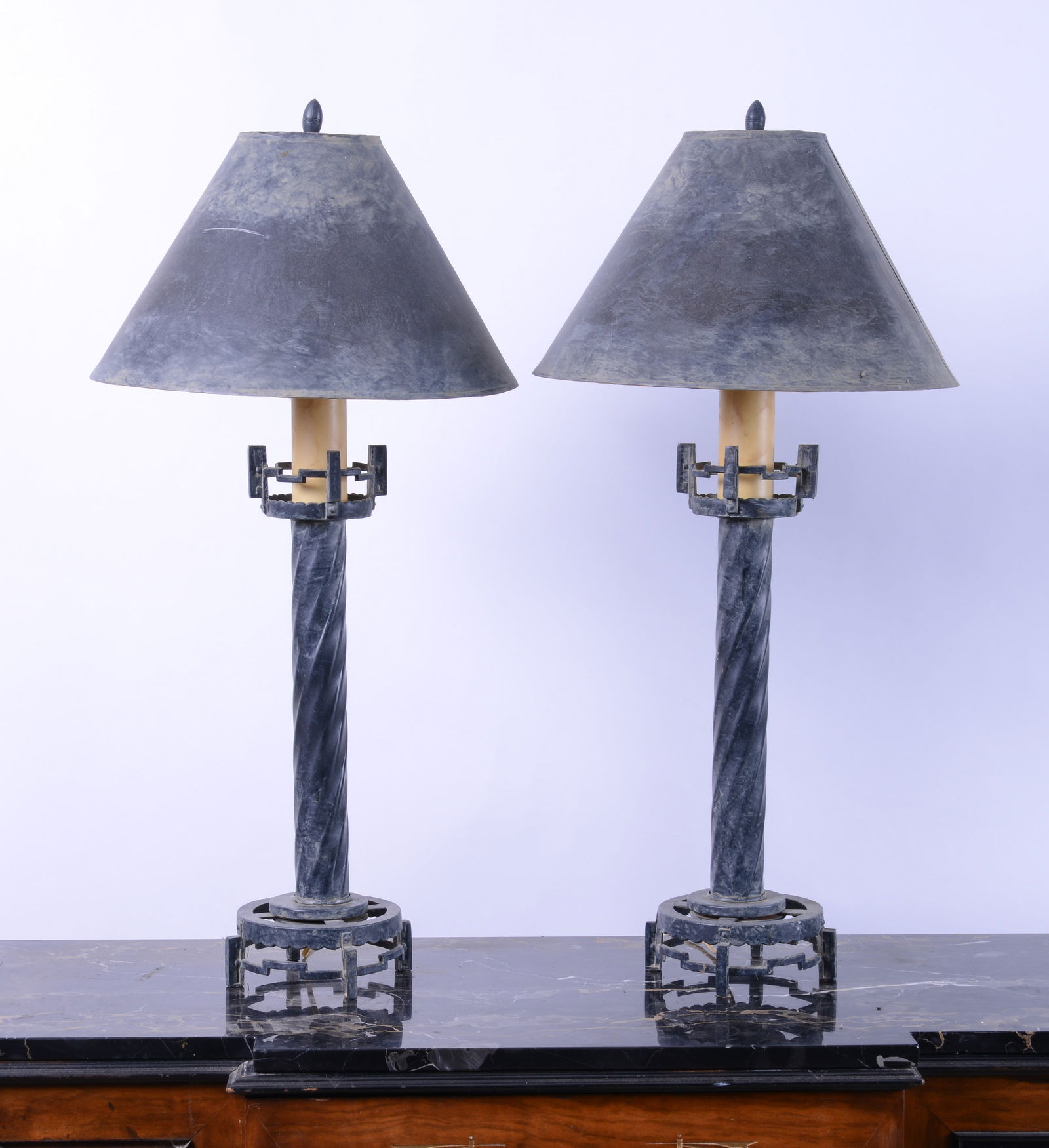 Pair of Contemporary Arts & Crafts Style Lamps. (1 of 1)
