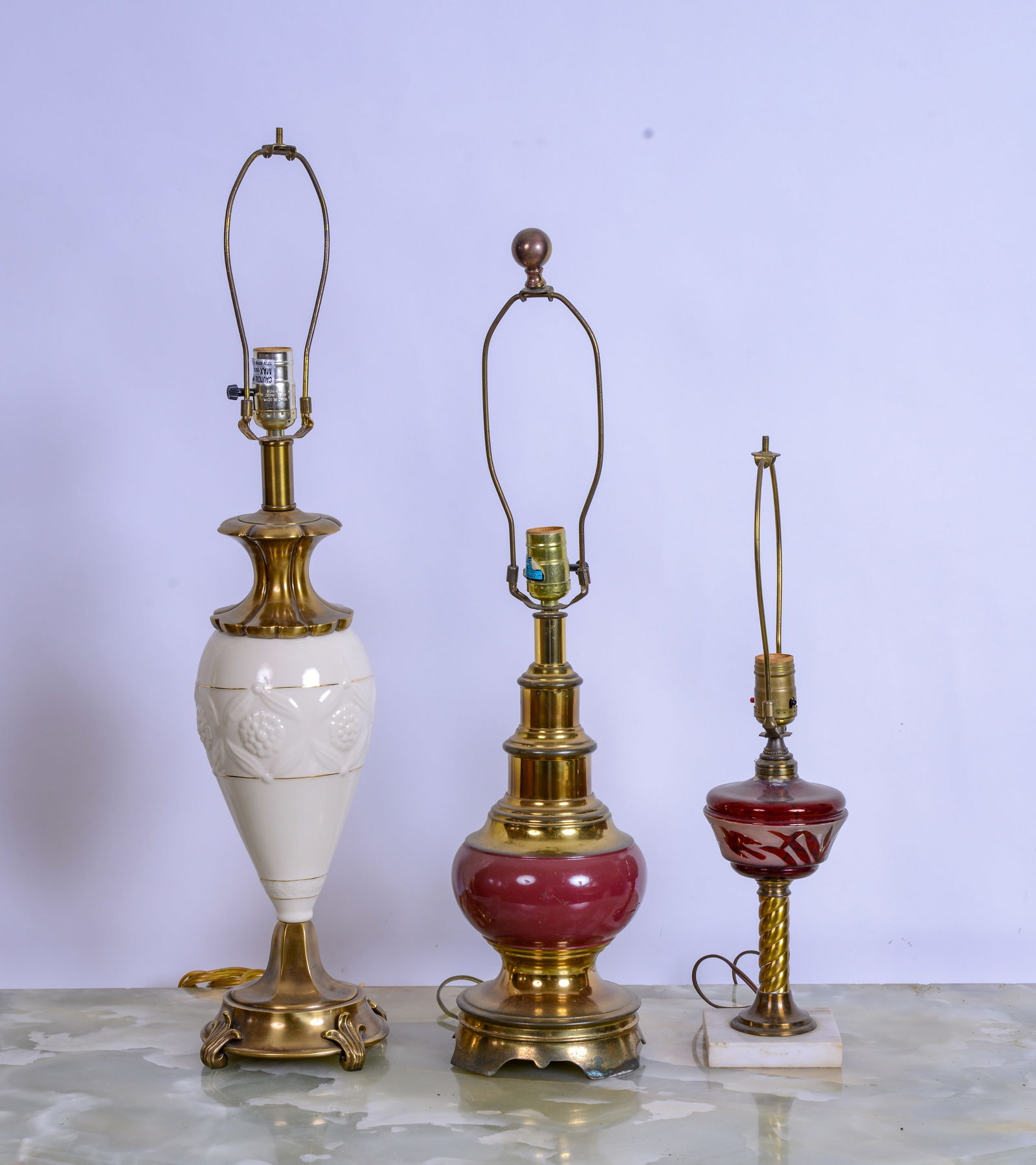 Three Table Lamp Bases. (1 of 3)