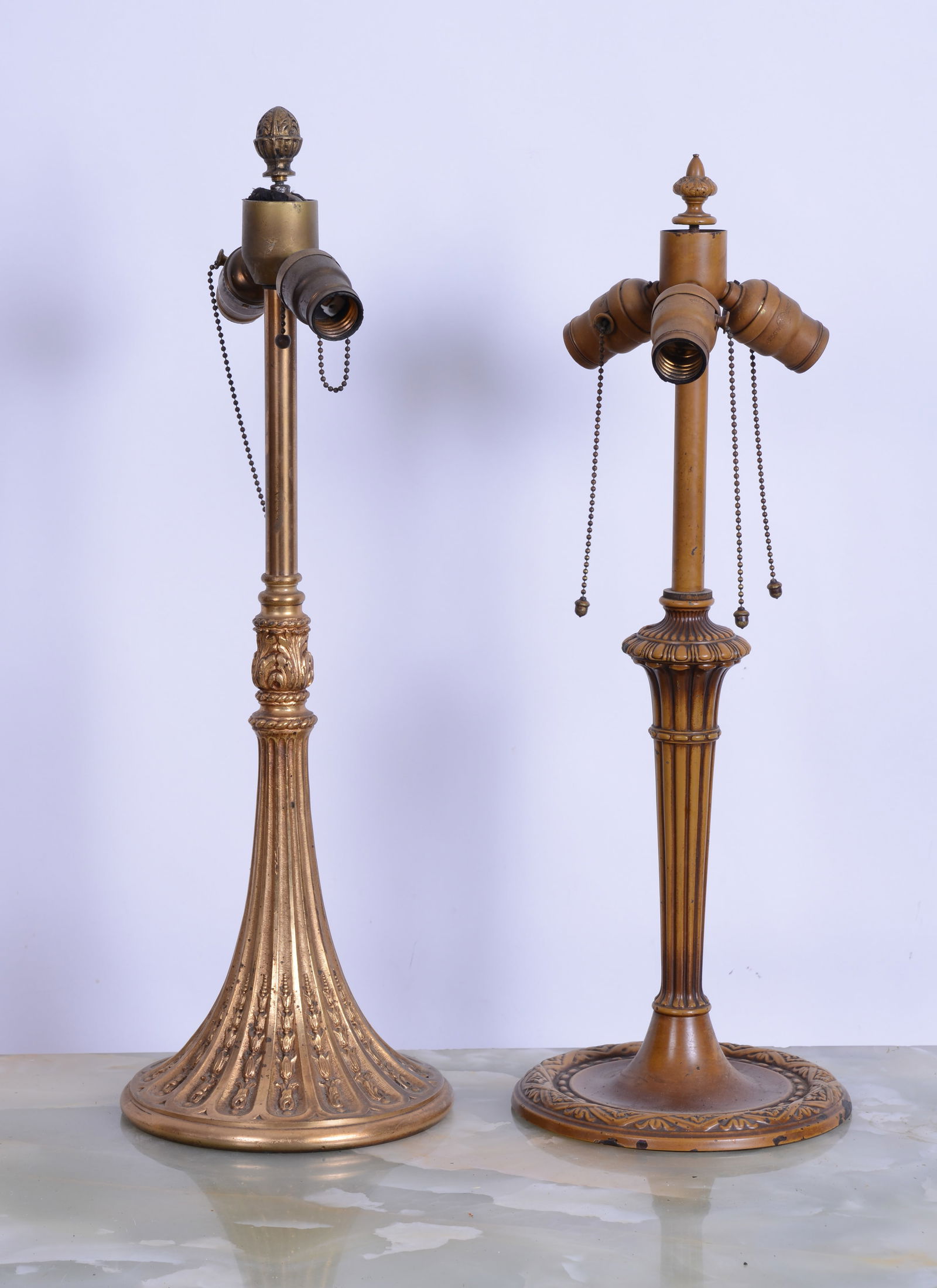 Two Cast Metal Table Lamp Bases. (1 of 3)