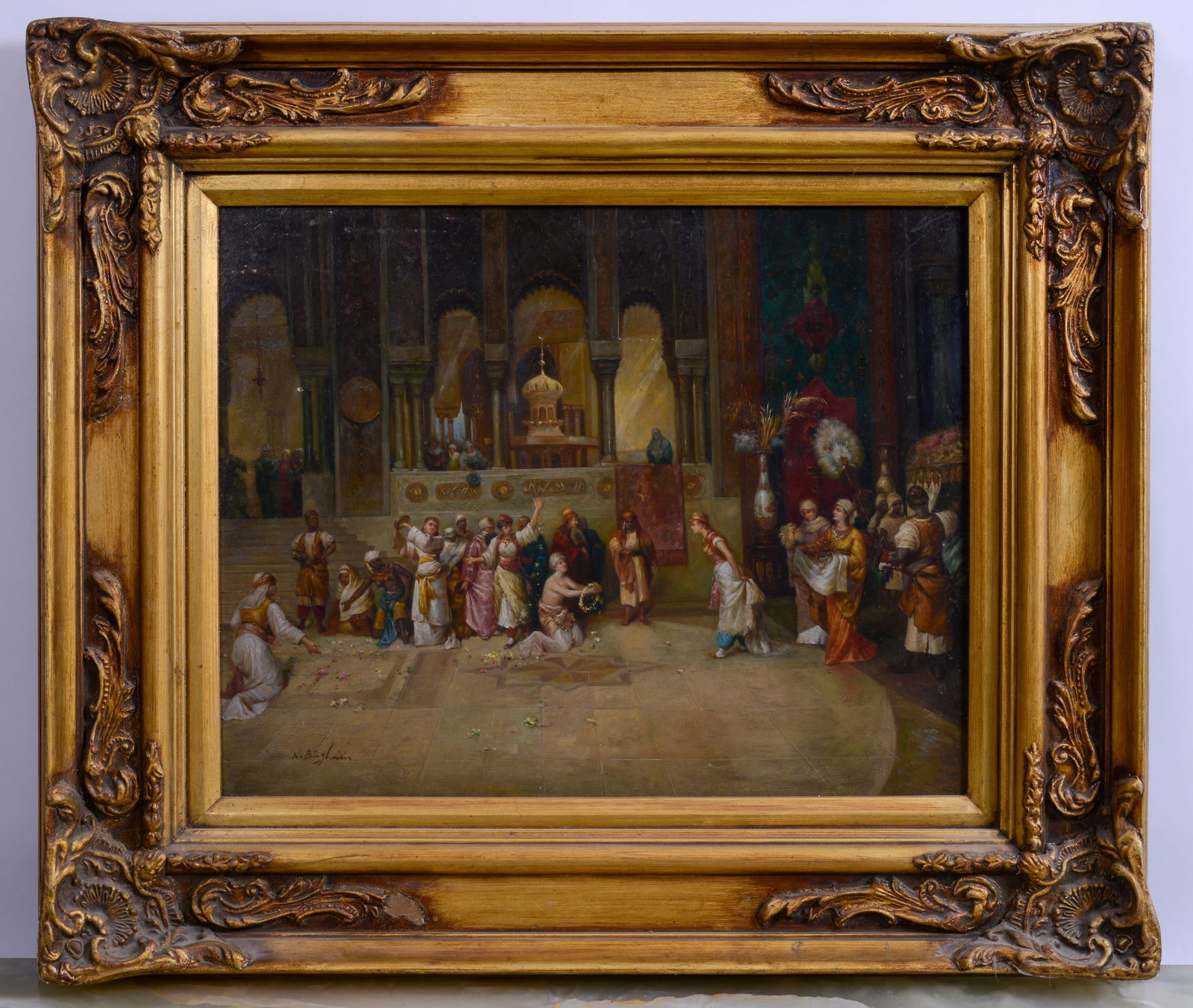 N. Bingham. Harem Scene, After a 19th Century Painting. (1 of 3)