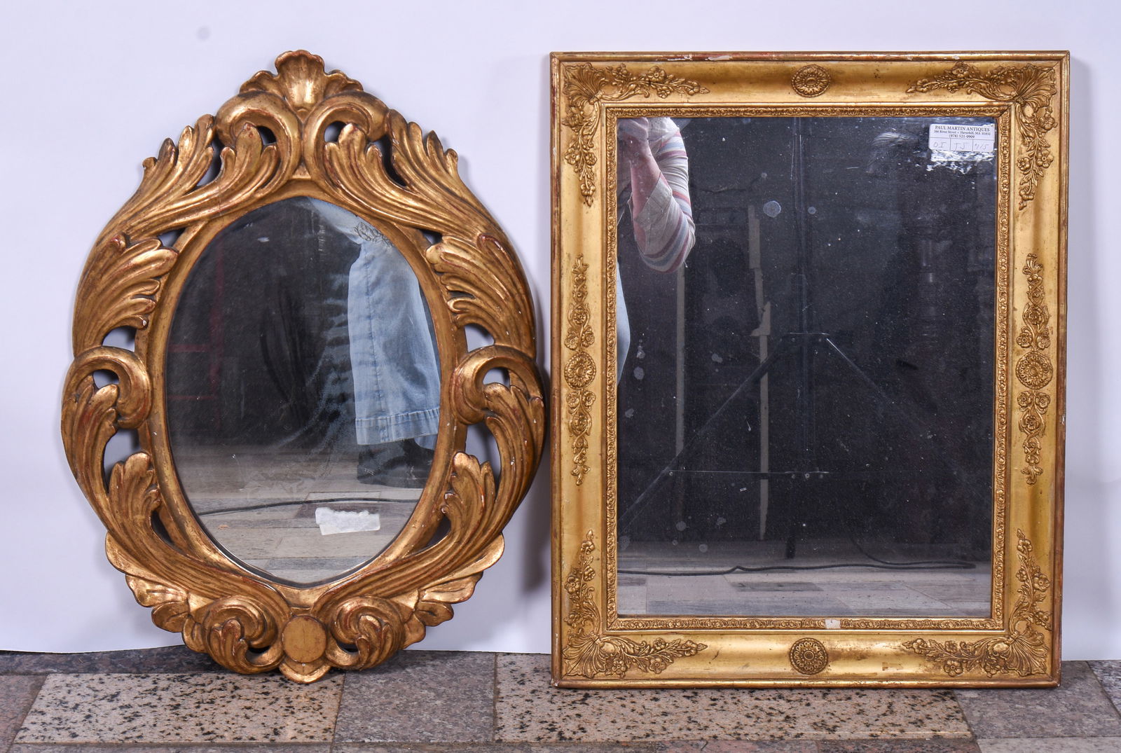 Two Antique Gilt Mirrors. (1 of 2)