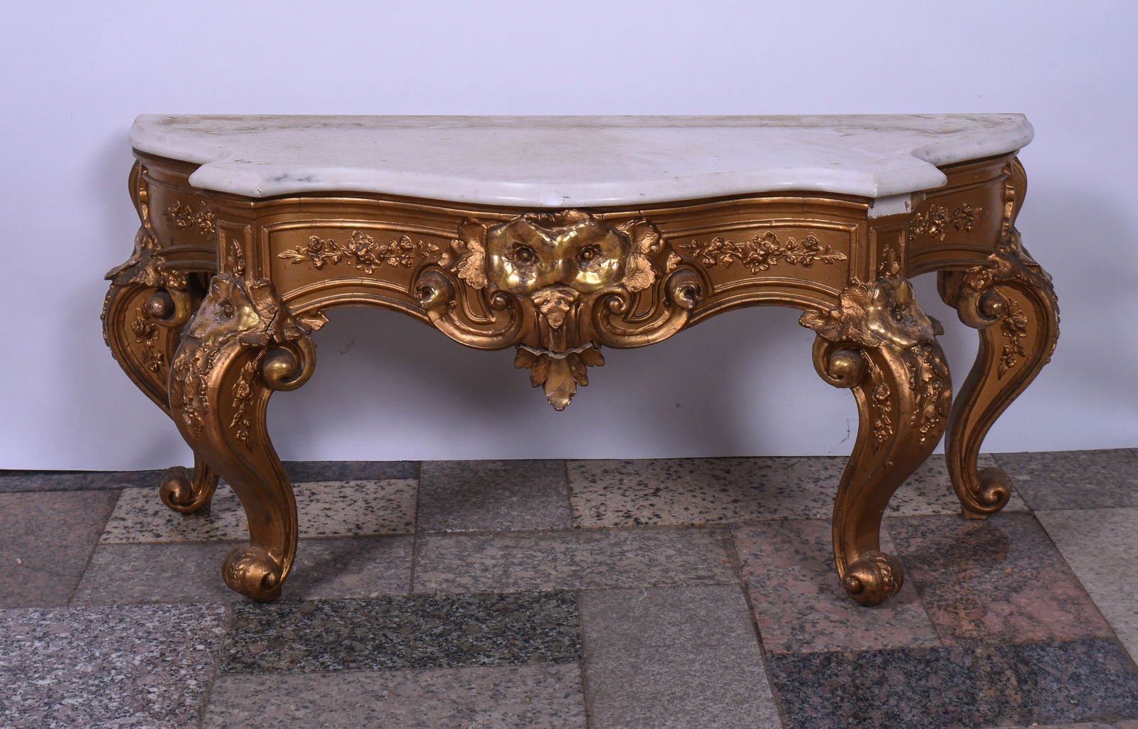 Marble Topped Low Table. (1 of 3)