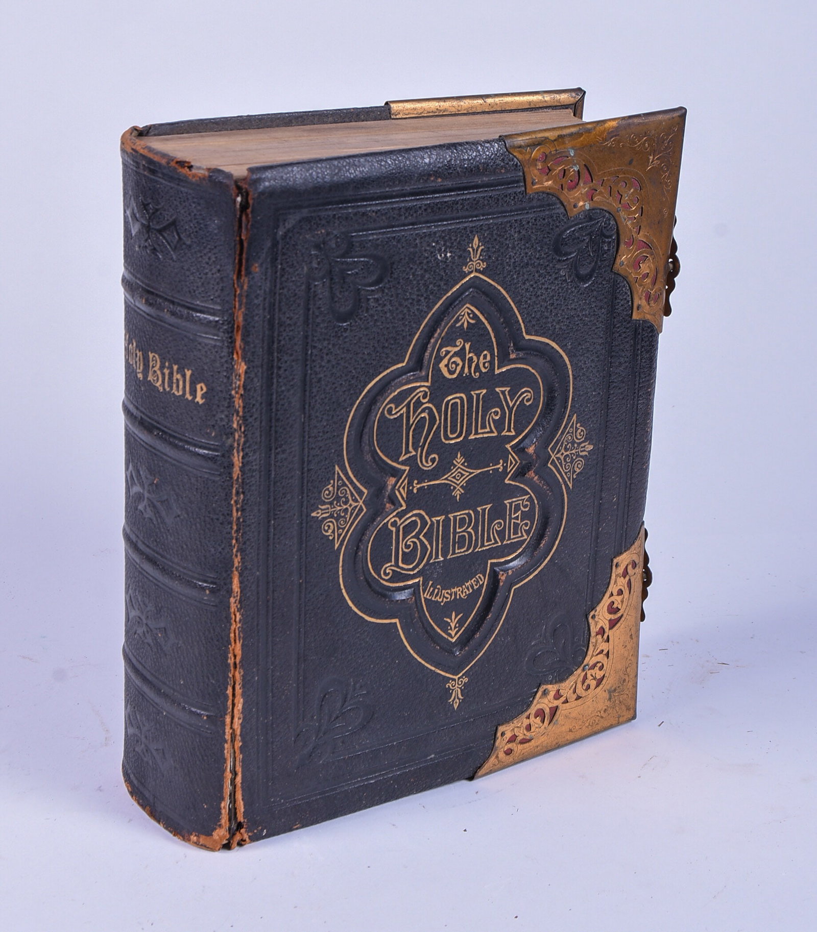 19th Century Kemp & Co Bible.: 13 x 10.5 x 4 inches. Fair condition, some wear. "SHIPPING In house shipping is available for this item. Please allow 1-2 weeks for delivery. PICKUP Pickup is November 3 and 4 ONLY at Nestlenook Farm,