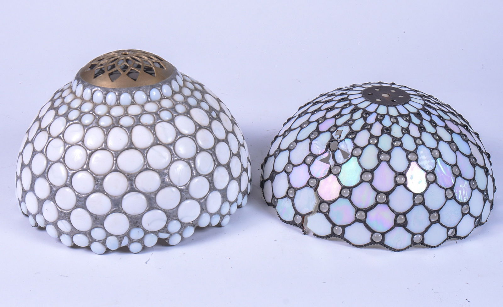 Two Glass Lampshades. (1 of 3)