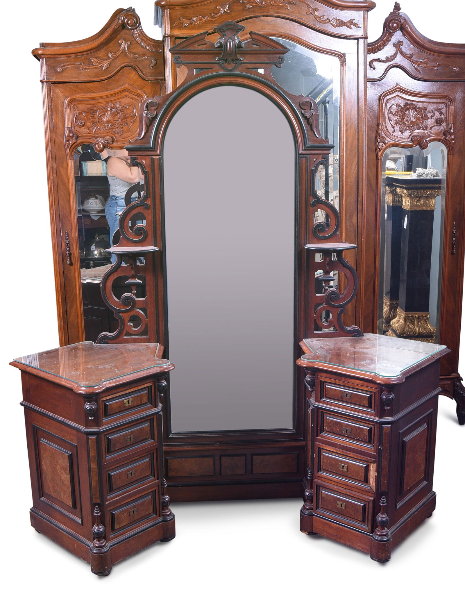 Victorian Corner Dressing Table and Mirror. (1 of 5)