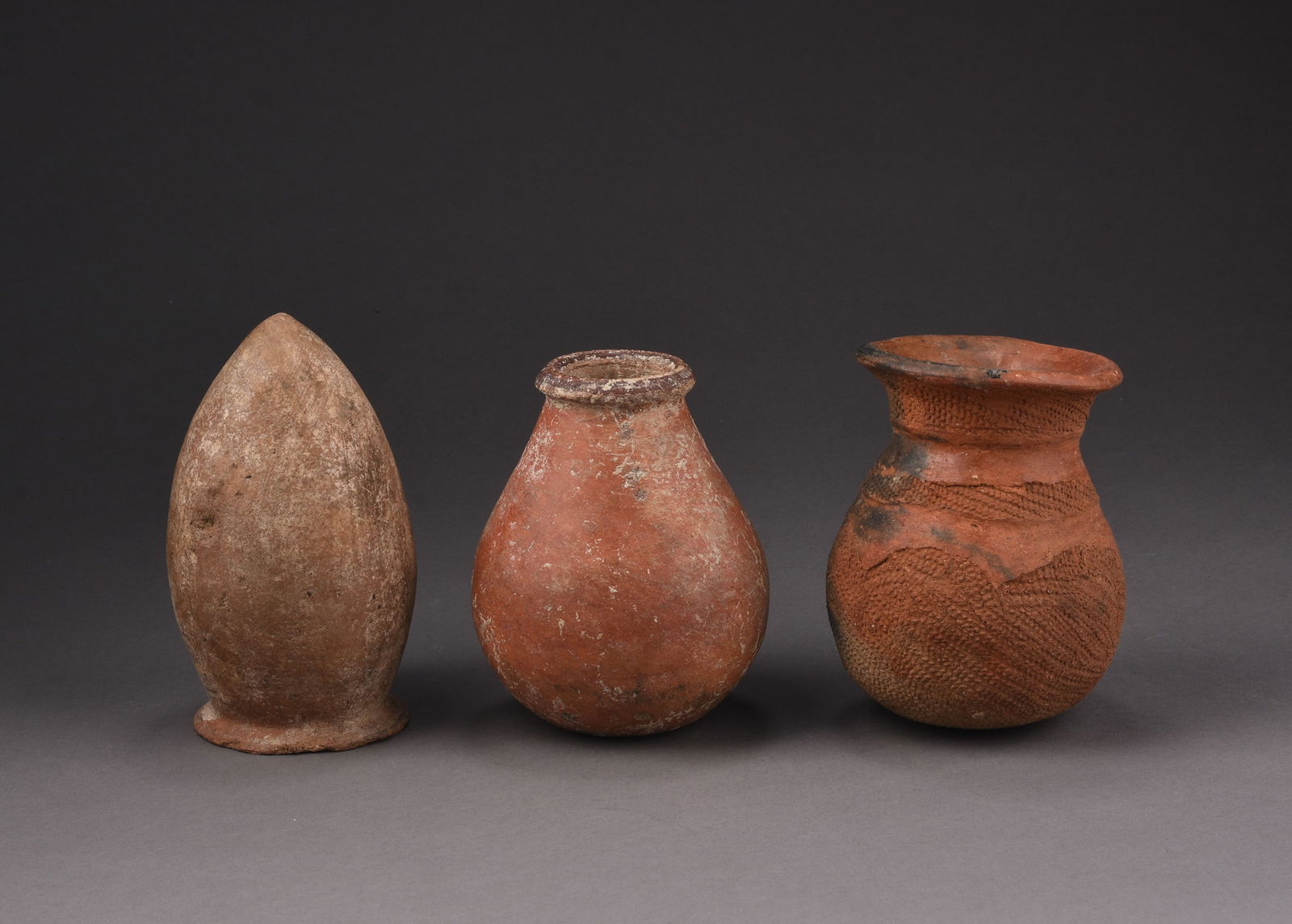 THREE EARTHENWARE VESSELS (1 of 4)