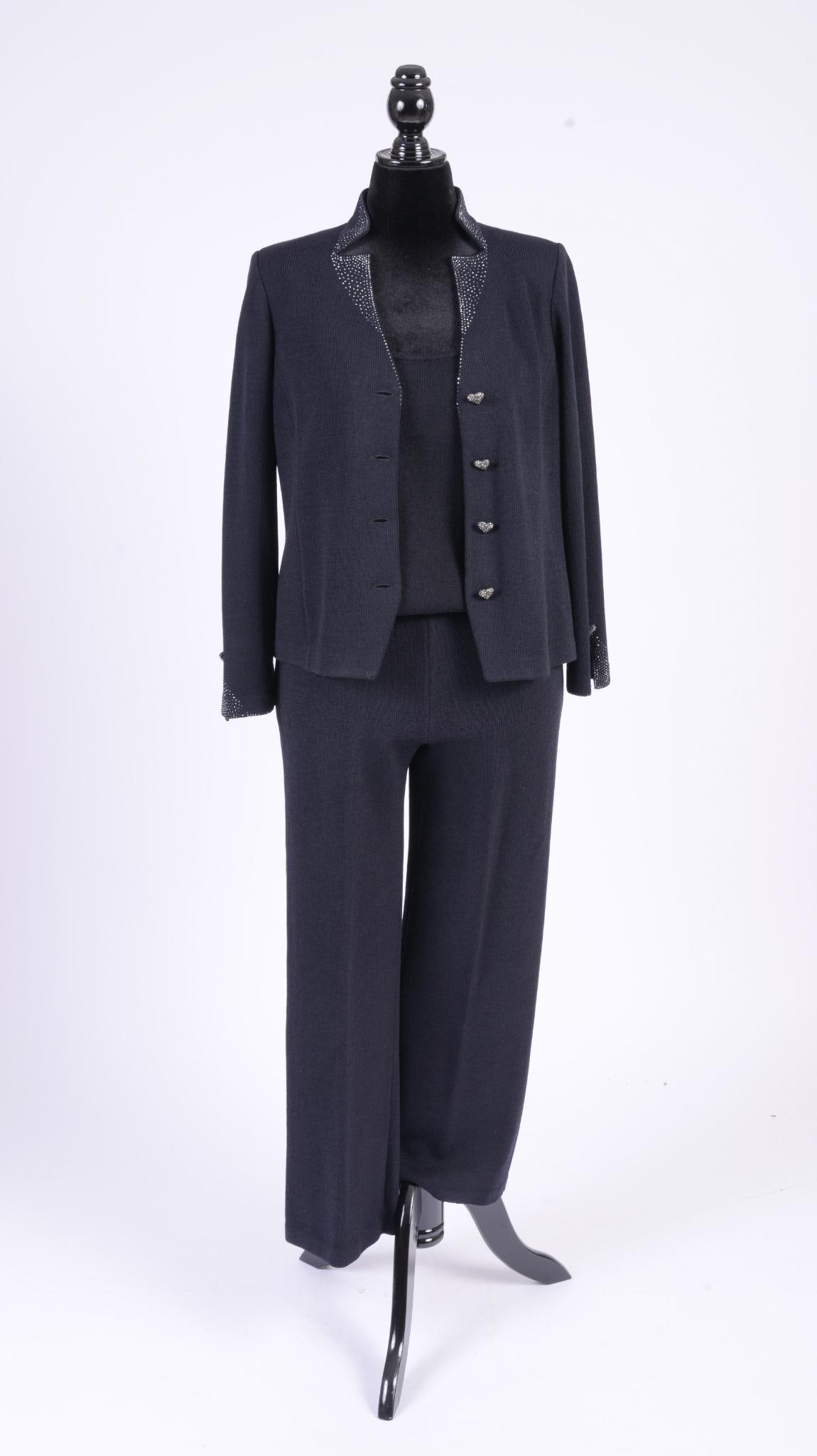 St. John Evening Three Piece Knit Pant Suit (1 of 8)