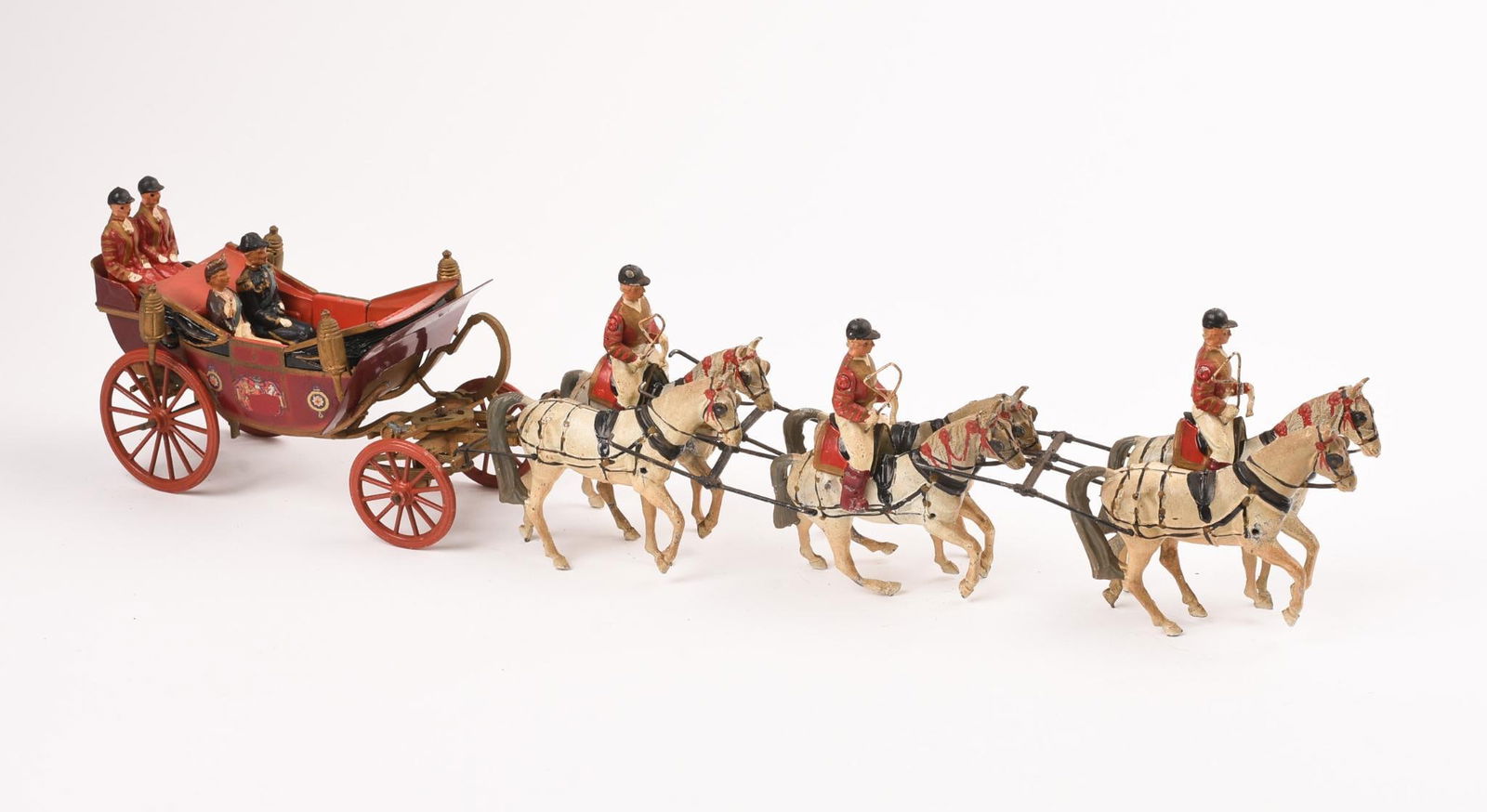 Britains Ltd English Lead Model of a Coach and Seven Horses (1 of 5)