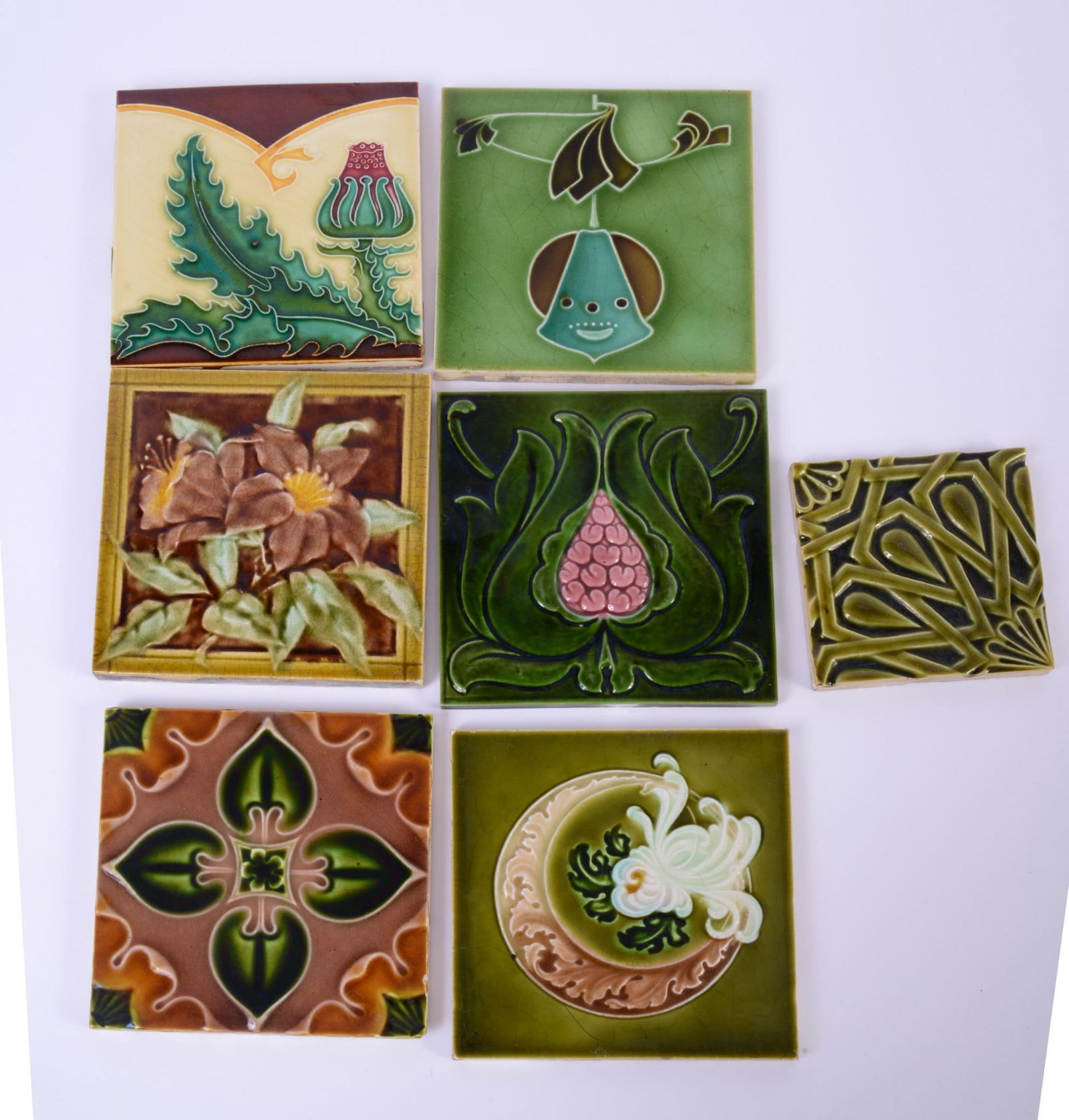 Five English Ceramic Tiles. (1 of 11)