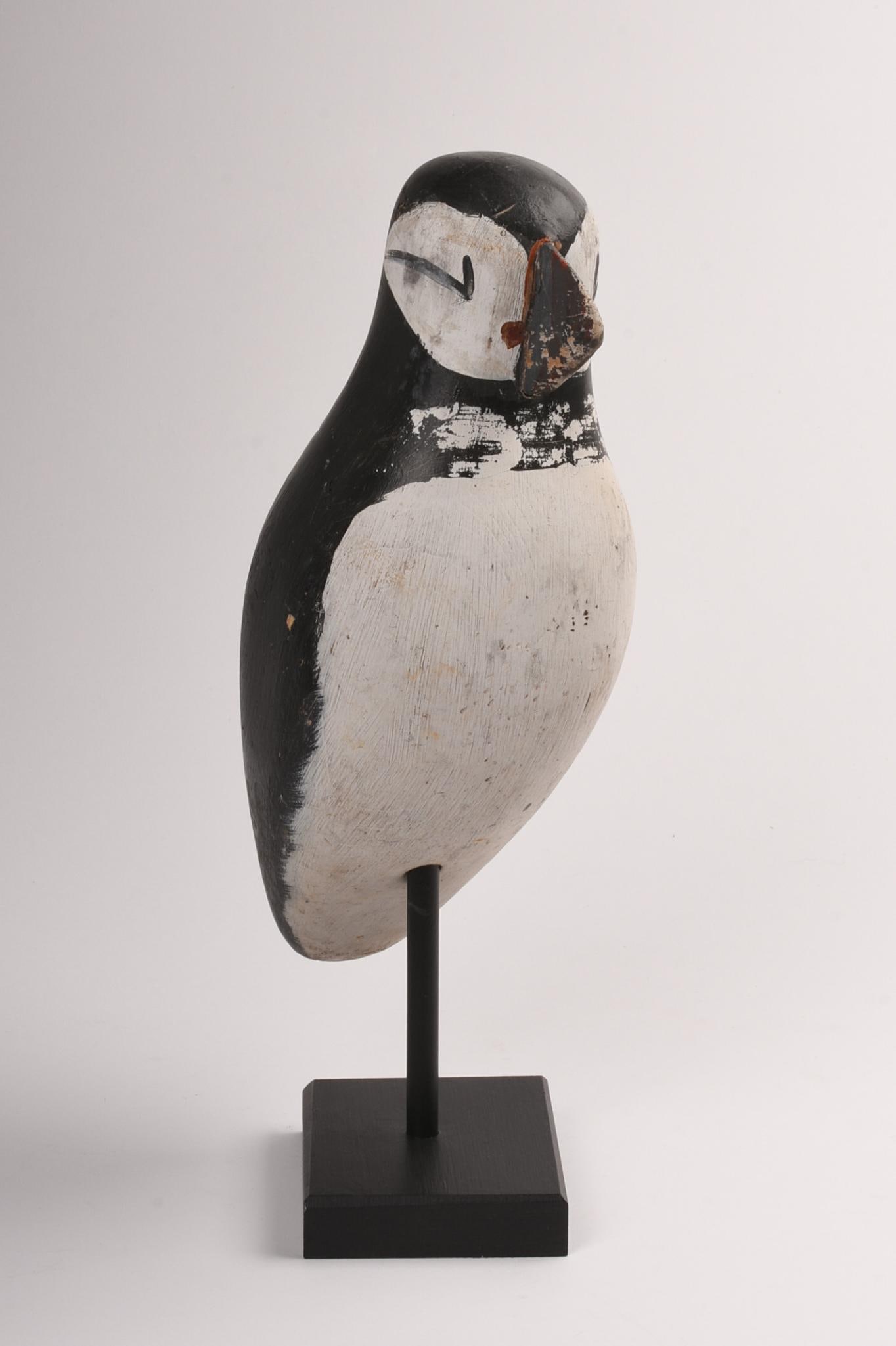 Wood Carved and Painted Puffin Decoy (1 of 5)