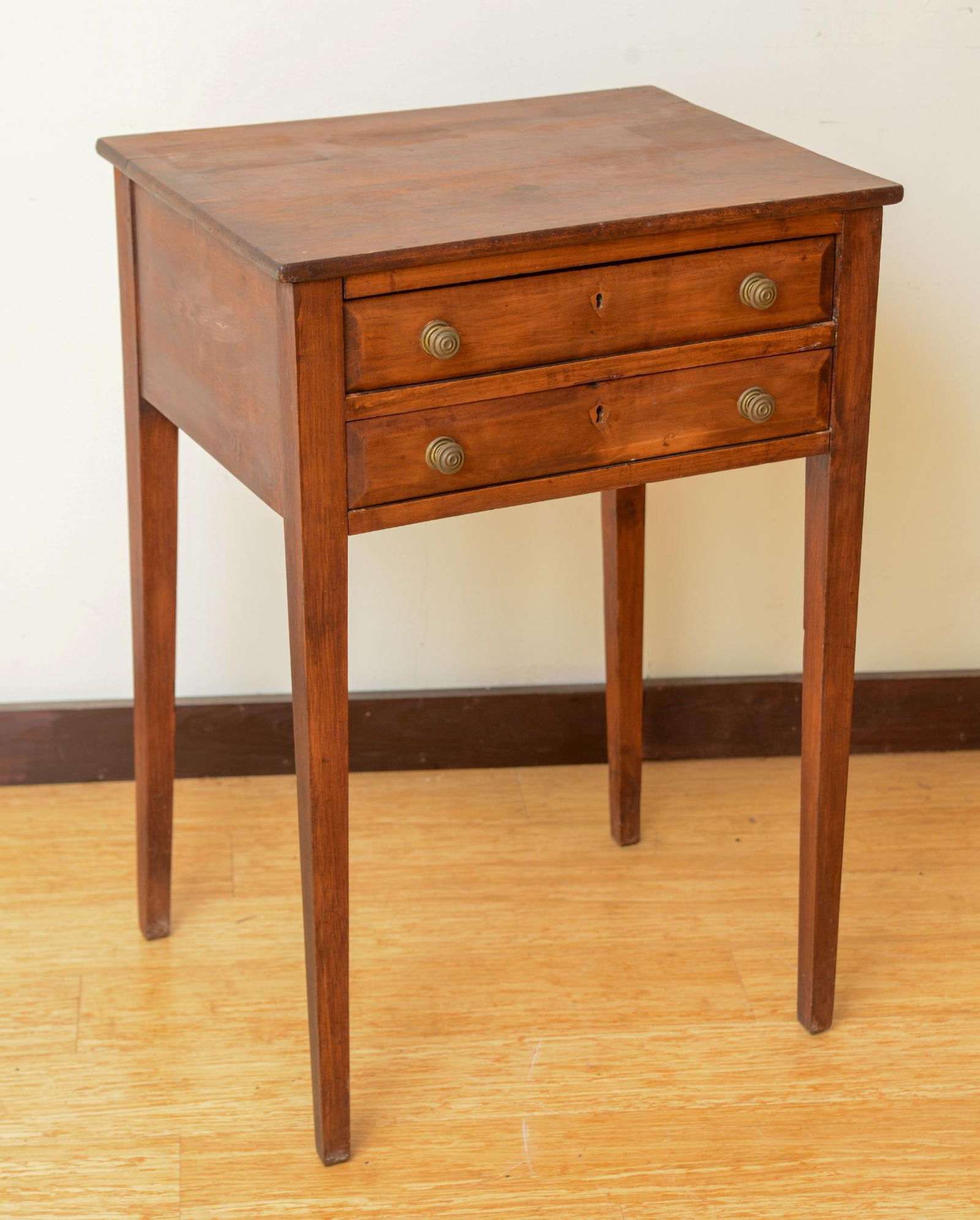 New England Cherry Two Drawer Work Stand. (1 of 3)