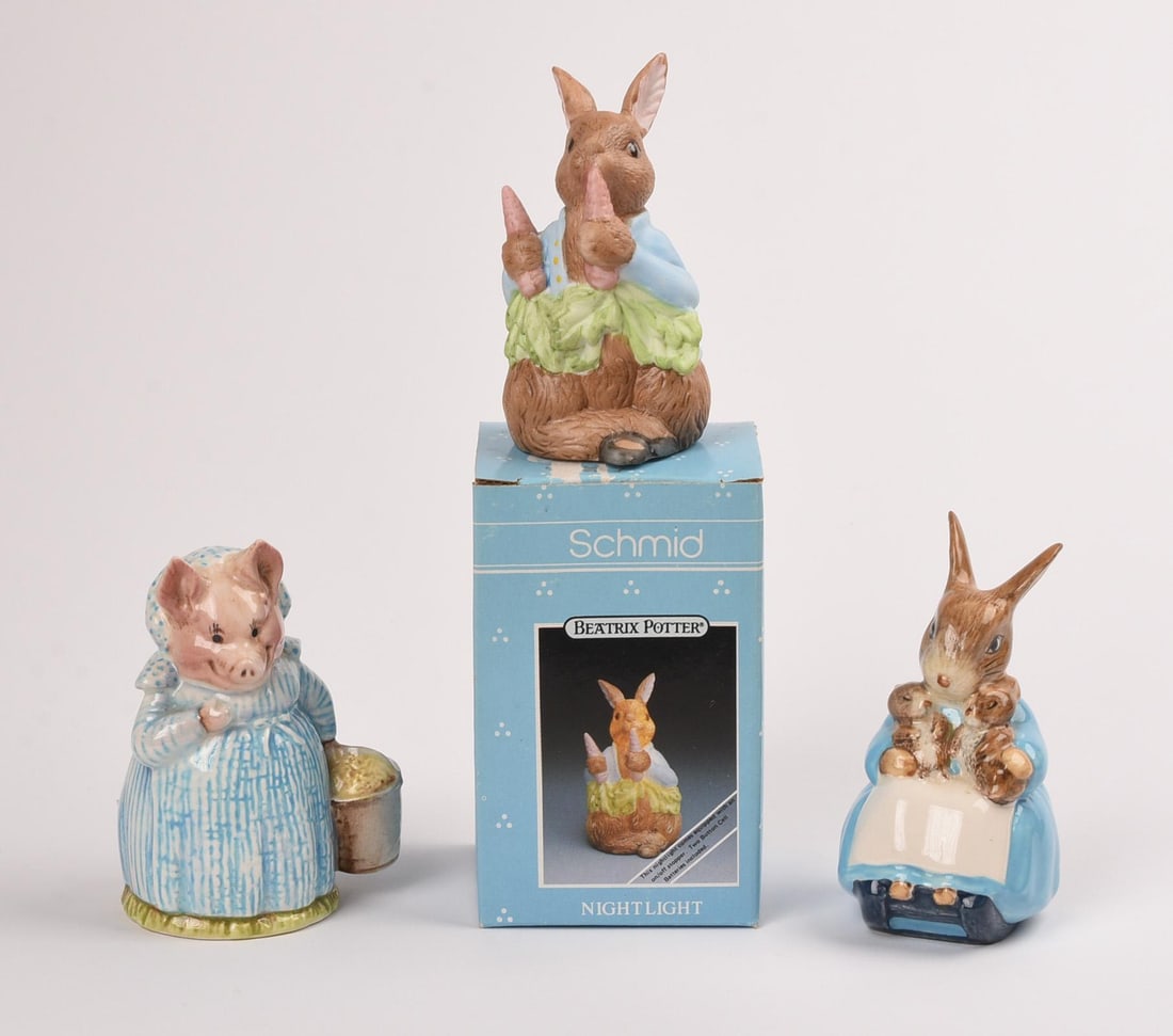 Two Beswick Beatrix Potter Figures and a Night Light (1 of 5)