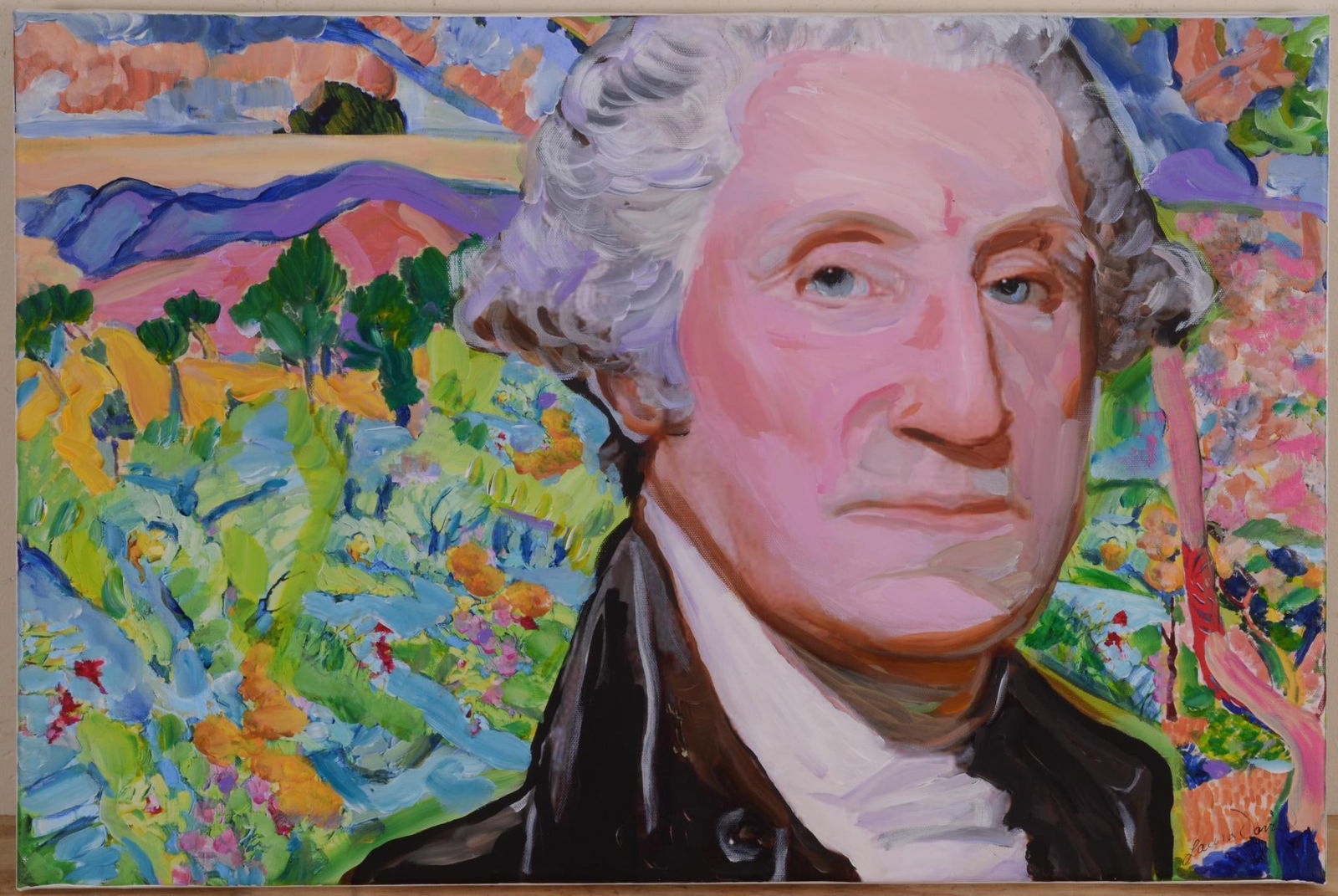 Laura Davis (American Contemporary). George Washington Portrait. (1 of 3)
