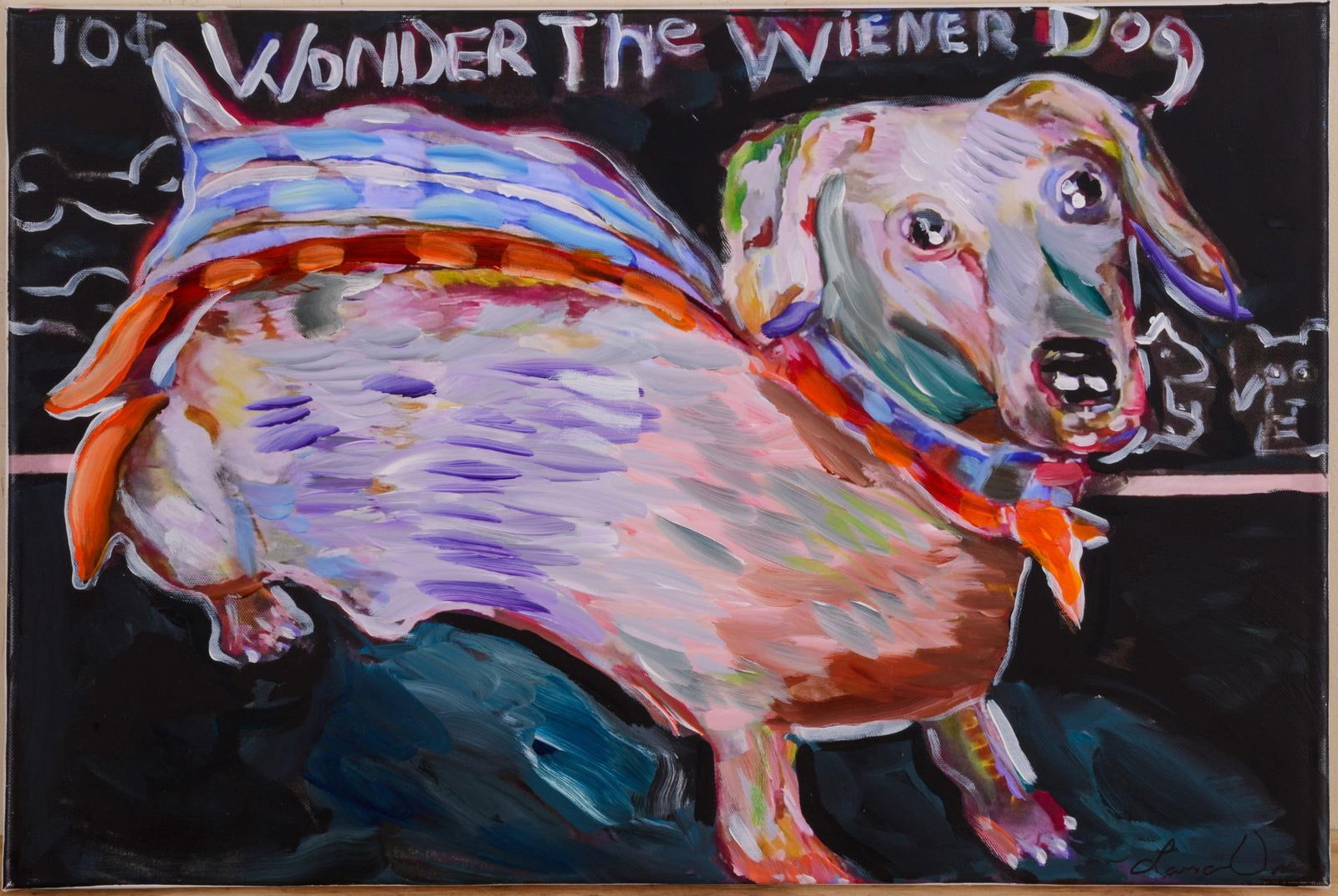 Laura Davis (American Contemporary). Wonder the Weiner Dog. (1 of 2)