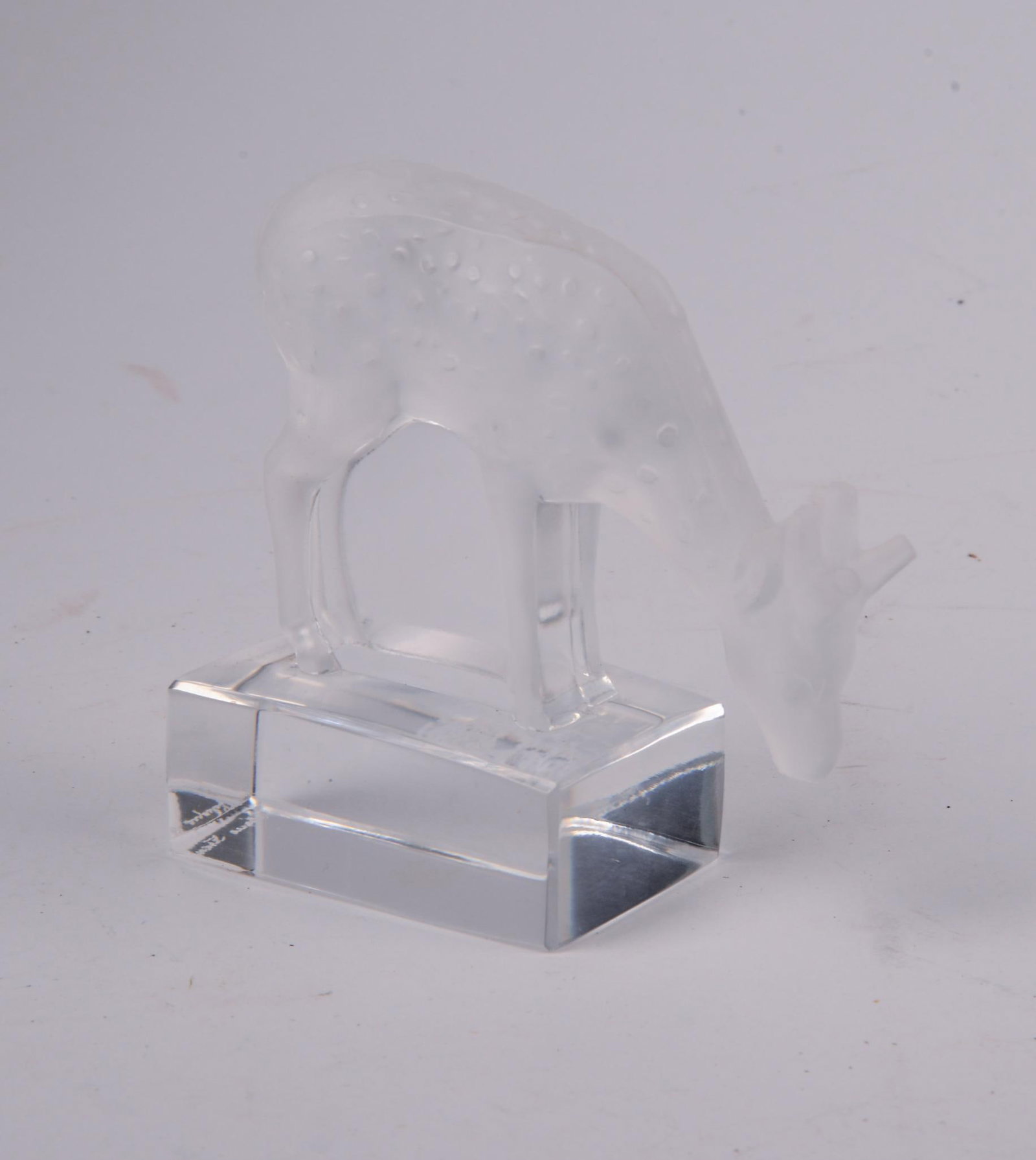 Lalique Crystal Deer.: Length 3.25 inches. Good condition.